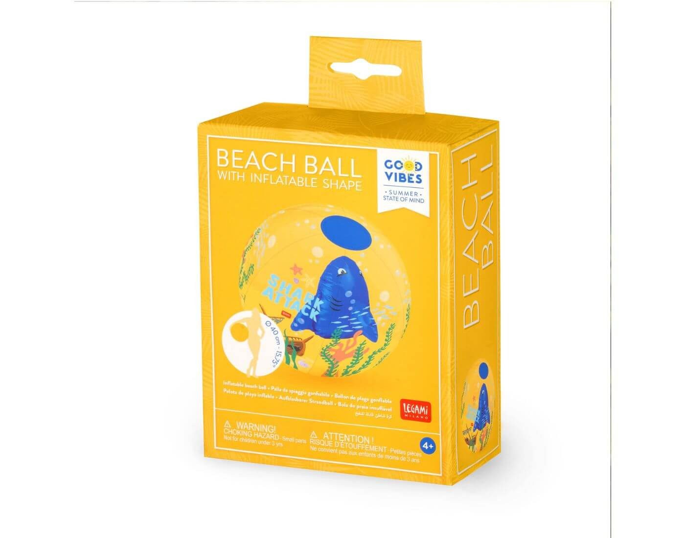 Legami Wasserball Aufblasbarer Strandball - Shark