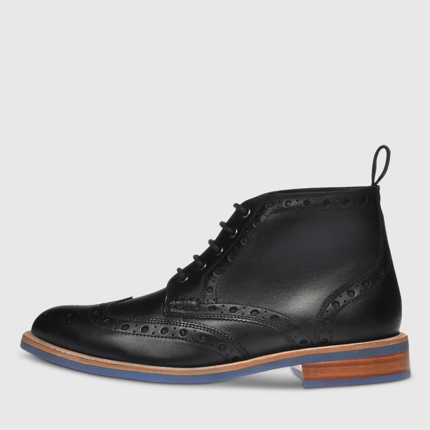 GORDON & BROS G&B 7182-Harry-Black Schnürboots Handgefertigt, Rindsleder, Wechselfußbett
