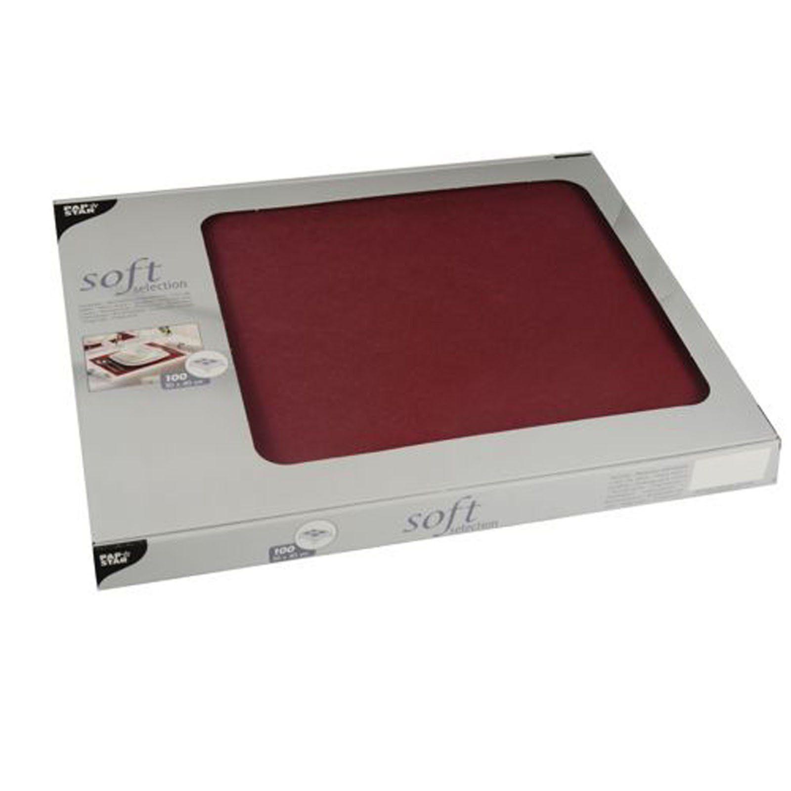 Starpak Einwegschale 600 Stück Vlies Tischsets, bordeaux soft selection 30 x 40 cm