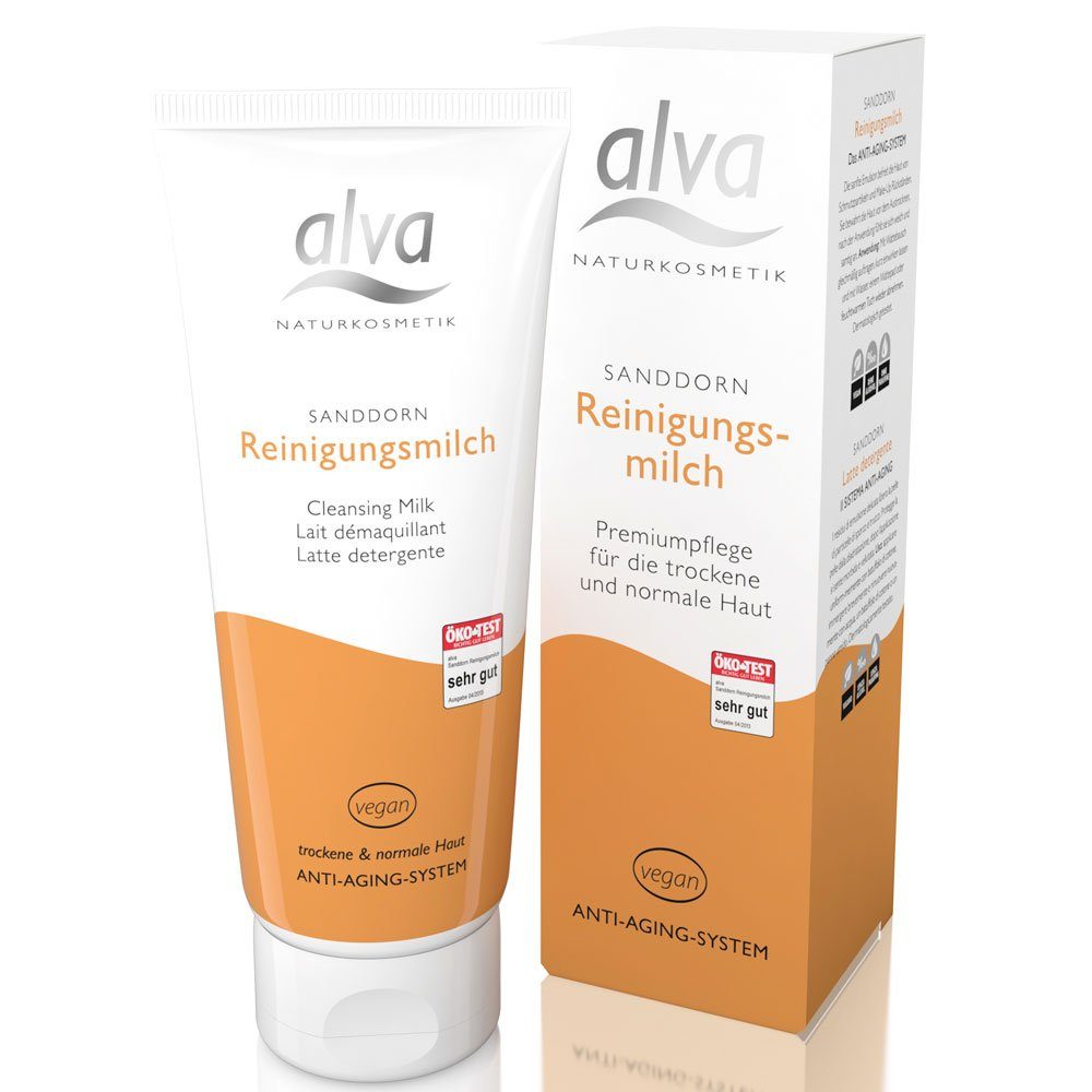 Alva Gesichtspflege Sanddorn Reinigungsmilch, 100 ml