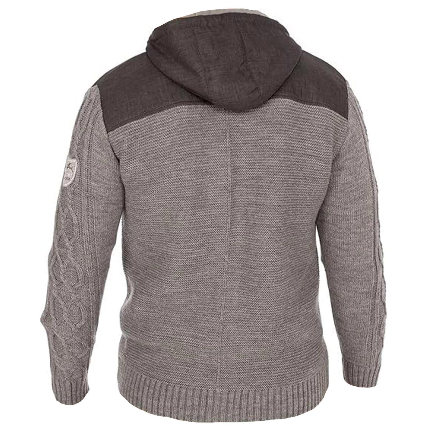 Maddox Trachtenstrickjacke MADDOX Herren 'Bruneck' mit Kapuze, Grau günstig online kaufen