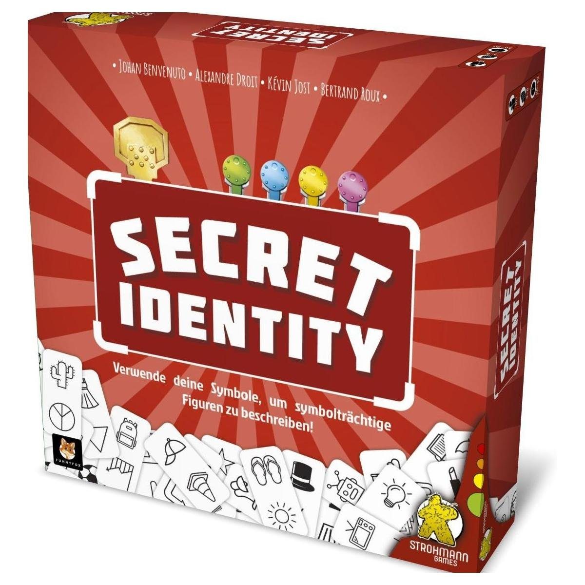 Strohmann Games Partyspiel, Secret Spieler, Spiel, Familienspiel 3-8 ab Identity, für 10