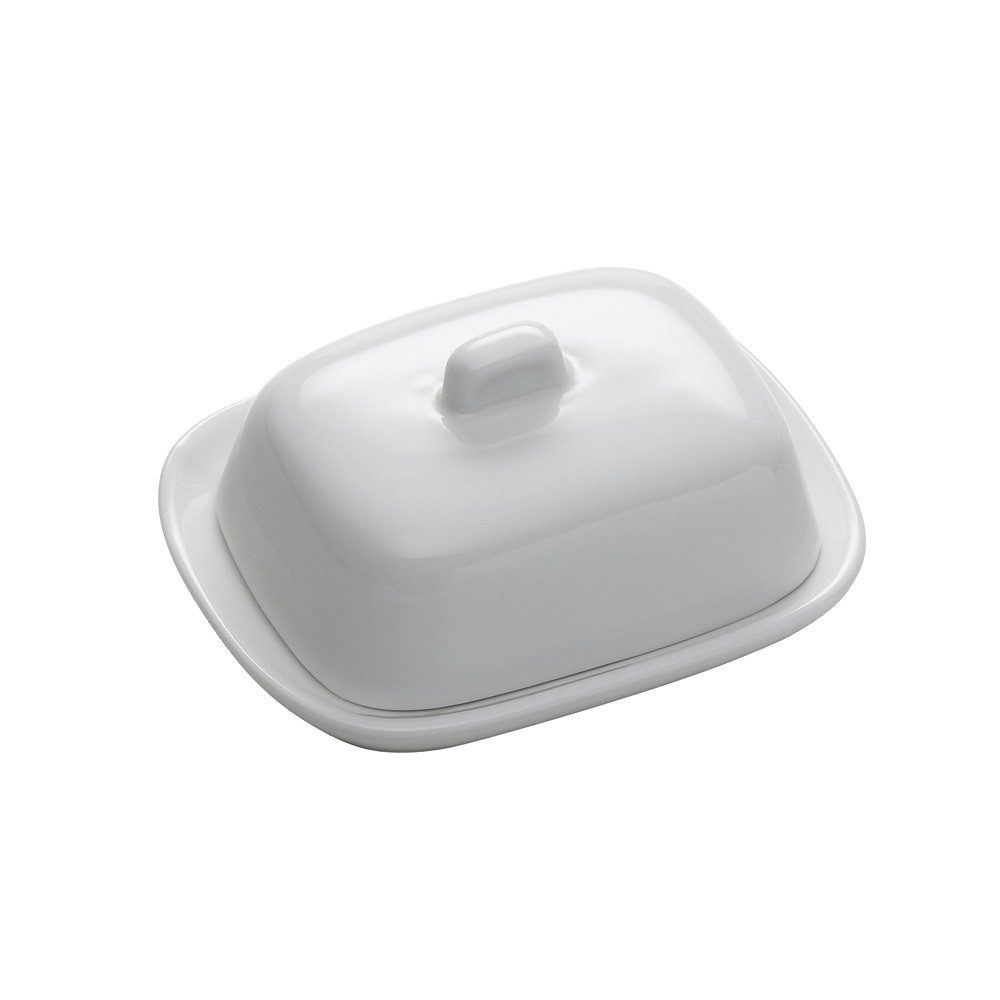 Maxwell & Williams Butterdose Maxwell&Williams White Basics Kitchen Butterdose 10 cm, Porzellan, (Packung)