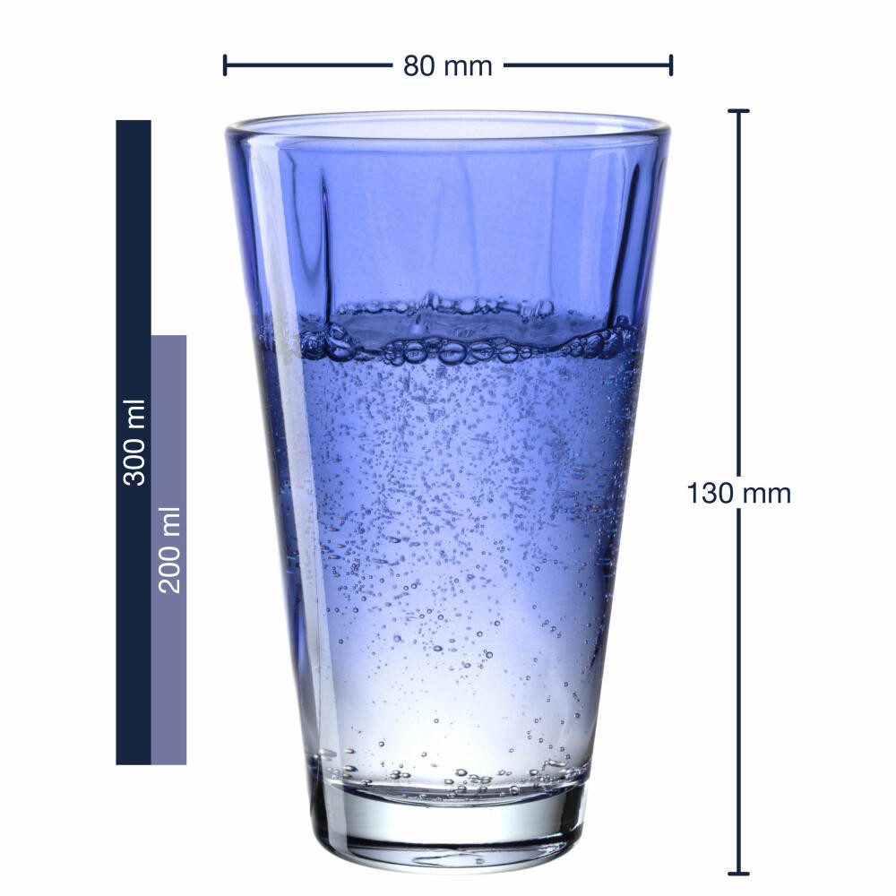 LEONARDO Glas Twist Blau 300 ml, Glas