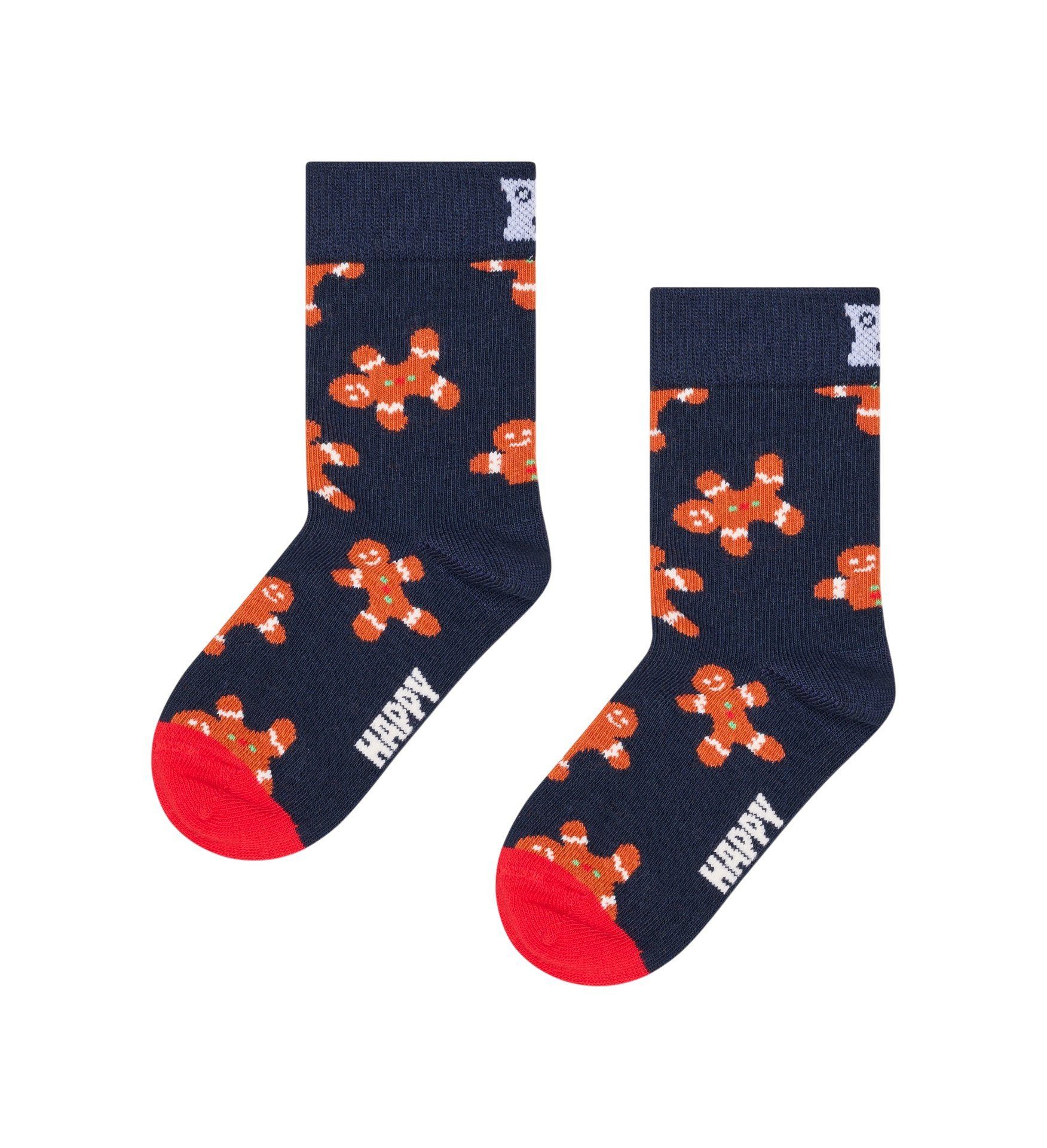 Socken Tagessocke Kids Gingerbread (Lebkuchen) navyblau/rot Kinder - 1 Paar