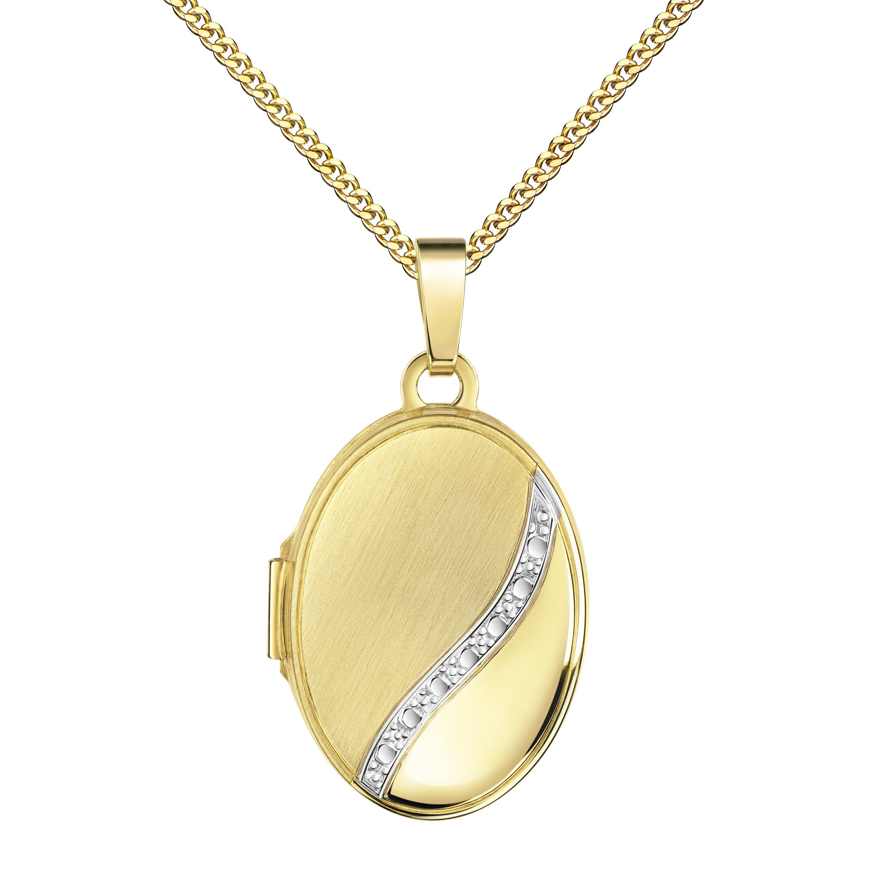 JEVELION Kette mit Anhänger Medaillon Gold günstig online kaufen