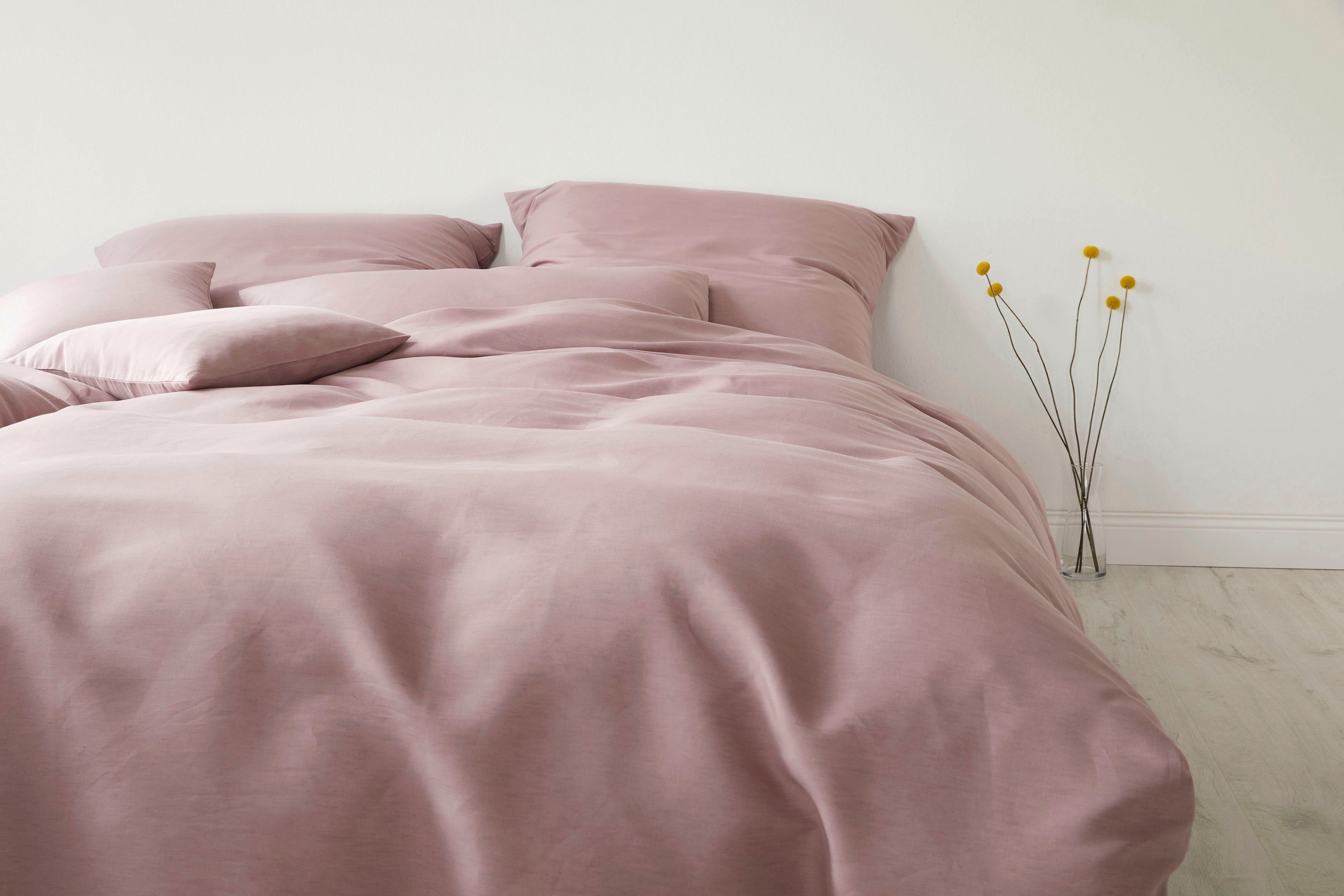 Elegante Bettwäsche Breezee, Halbleinen, 2 teilig, günstig online kaufen