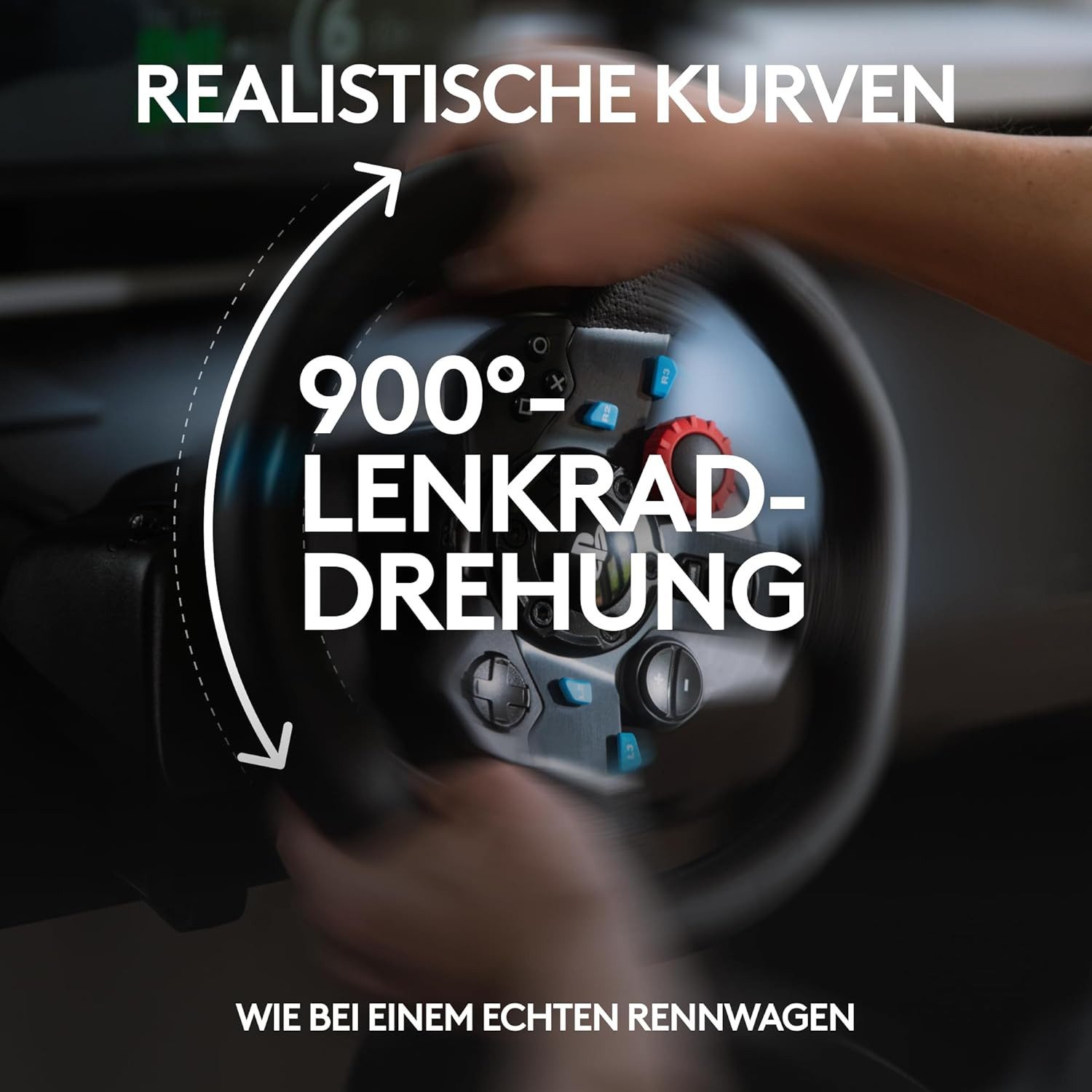 Logitech G G29 Lenkrad mit Schaltung Pedale PS5 + Gran Turismo 7 Gaming-Lenkrad (Set, Driving Force Rennlenkad Playstation 5) – Bild 3 von 5
