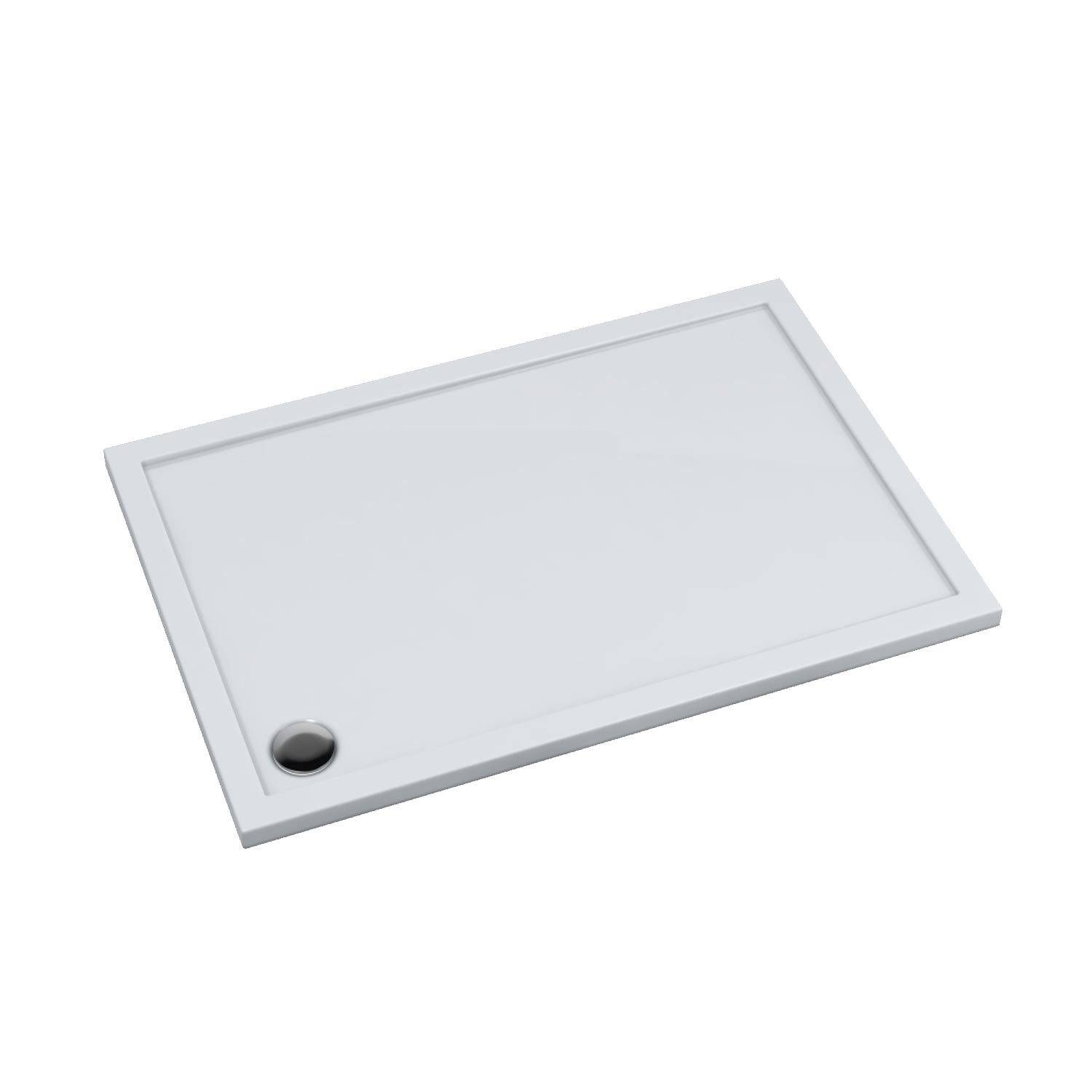 Aquabad® Duschwanne VILLA Smooth White, Rechteck, Acryl, 1-St., Duschwanne, 80x90 cm