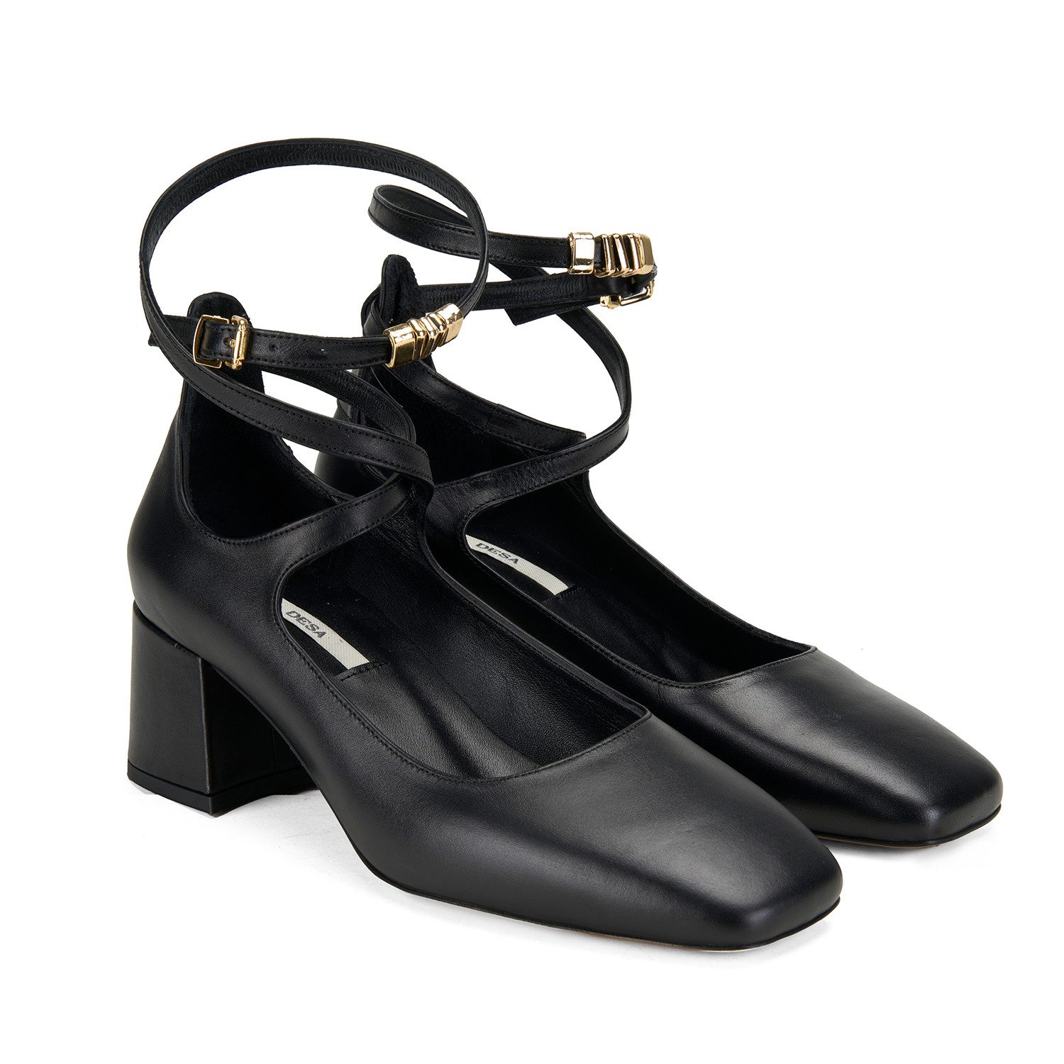 Desa Damen-Lederpumps im klassischen Stil – 5,5 cm Blockabsatz, zum Hinein Pumps