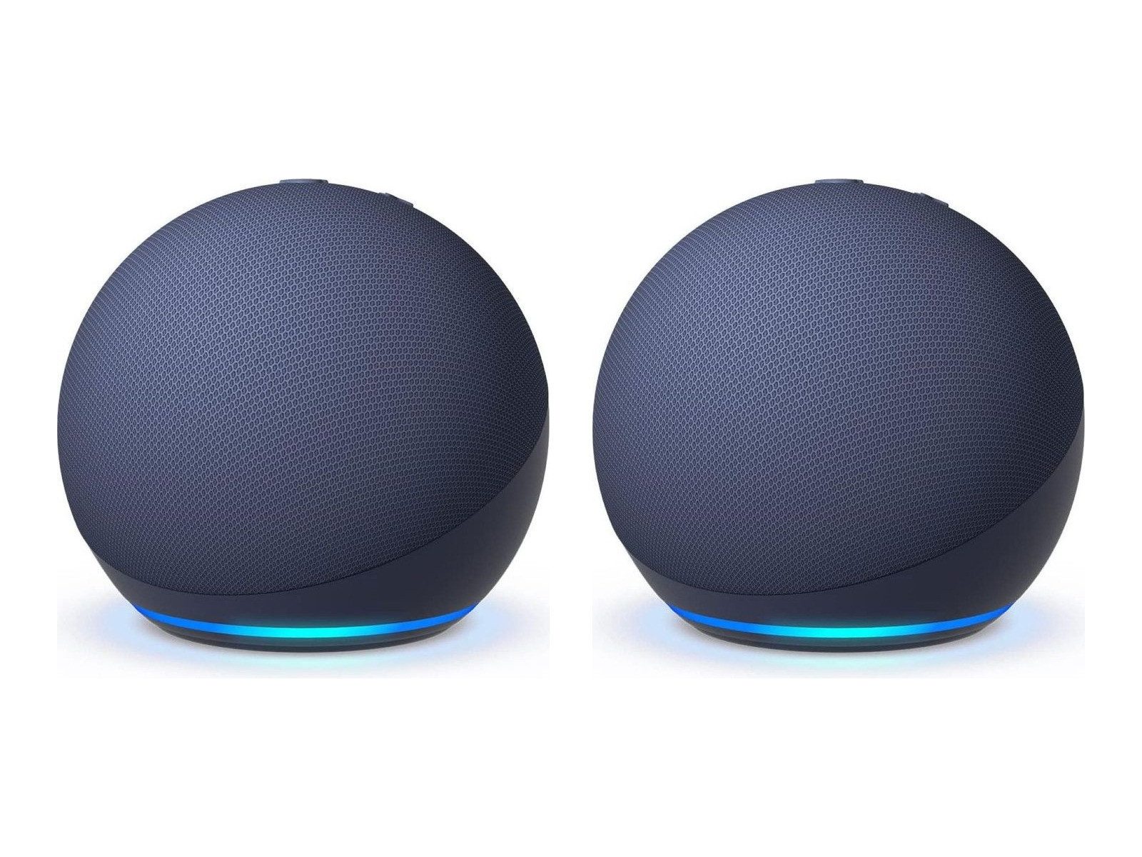 Amazon Echo Dot 5. Generation Tiefseeblau Doppelpack Bluetooth-Lautsprecher (1.6 W, Smart-Home-Steuerung)