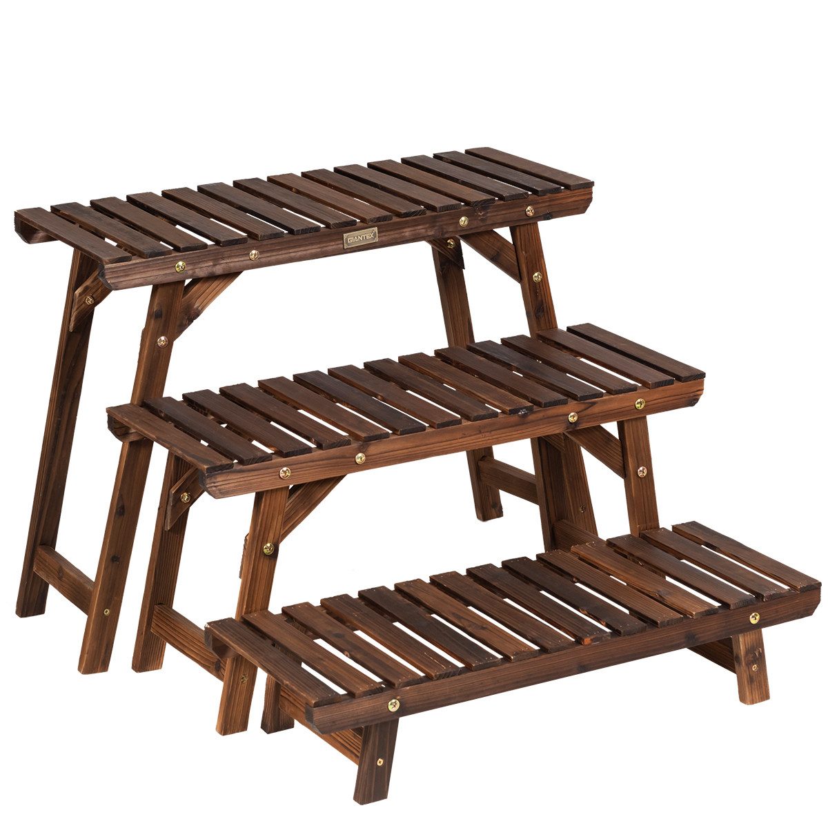 COSTWAY Pflanzentreppe (3 St), Blumenständer freistehend, 70 x 27 x 53 cm günstig online kaufen