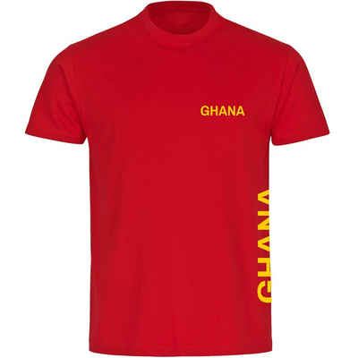 multifanshop T-Shirt Kinder Ghana - Brust & Seite - Boy Girl