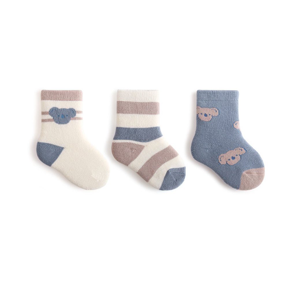 BBSCE Thermosocken 3 Paar Iedlich Winter Warm Socken F r Kleinkinder
