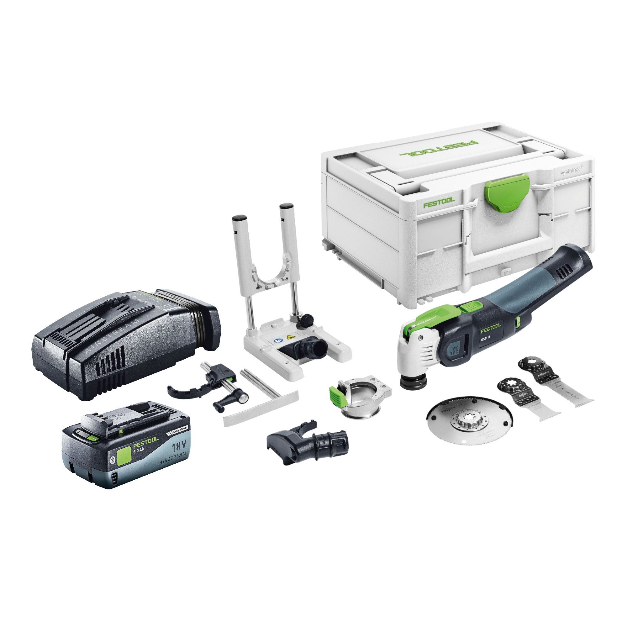 FESTOOL Akku-Multifunktionswerkzeug Festool VECTURO OSC 18 E-Basic Set Akku Oszillierer 18 V Starlock Max