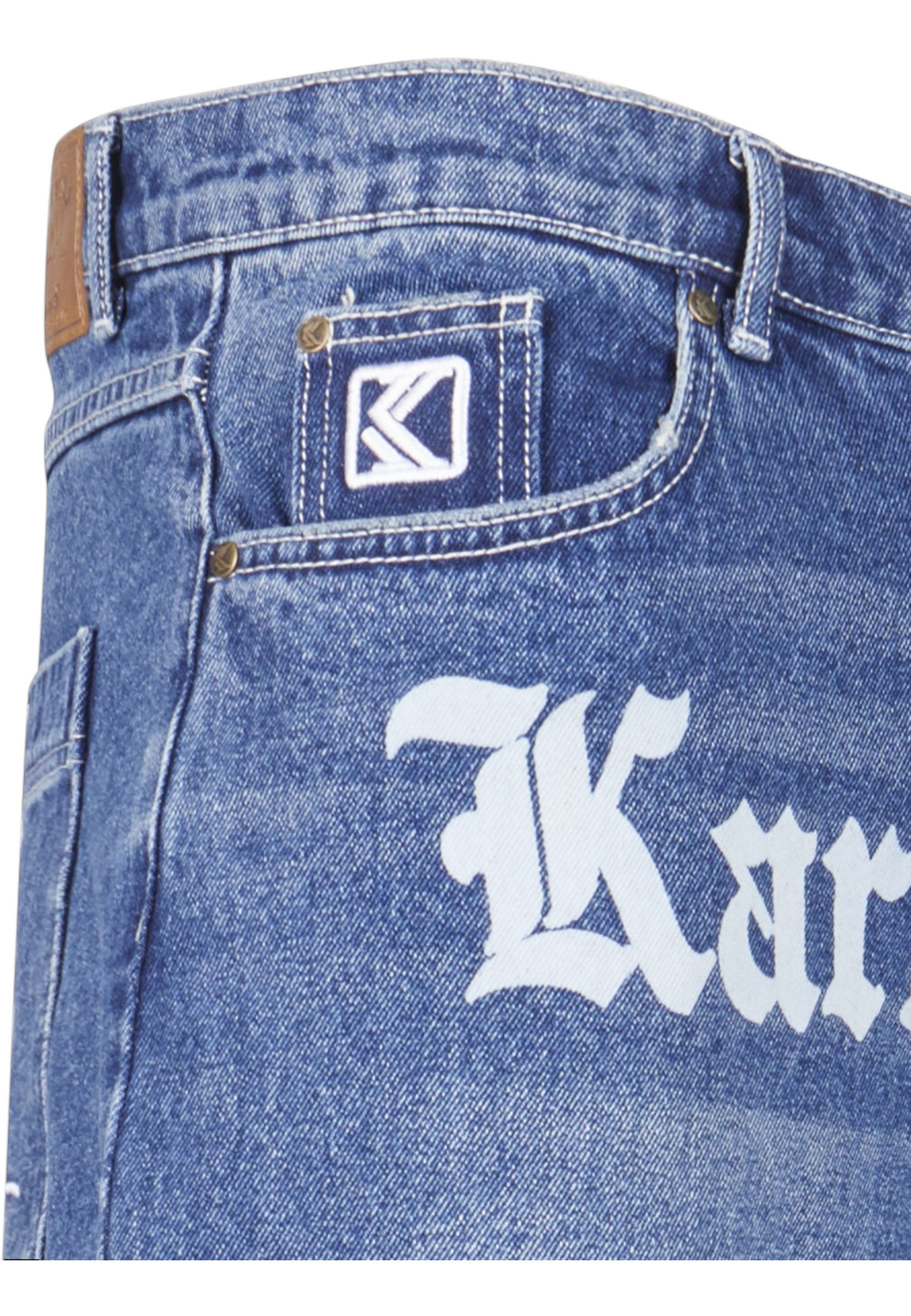 Karl Kani Shorts Karl Kani Herren Karl Kani OG Old English Denim Shorts (1-tlg)