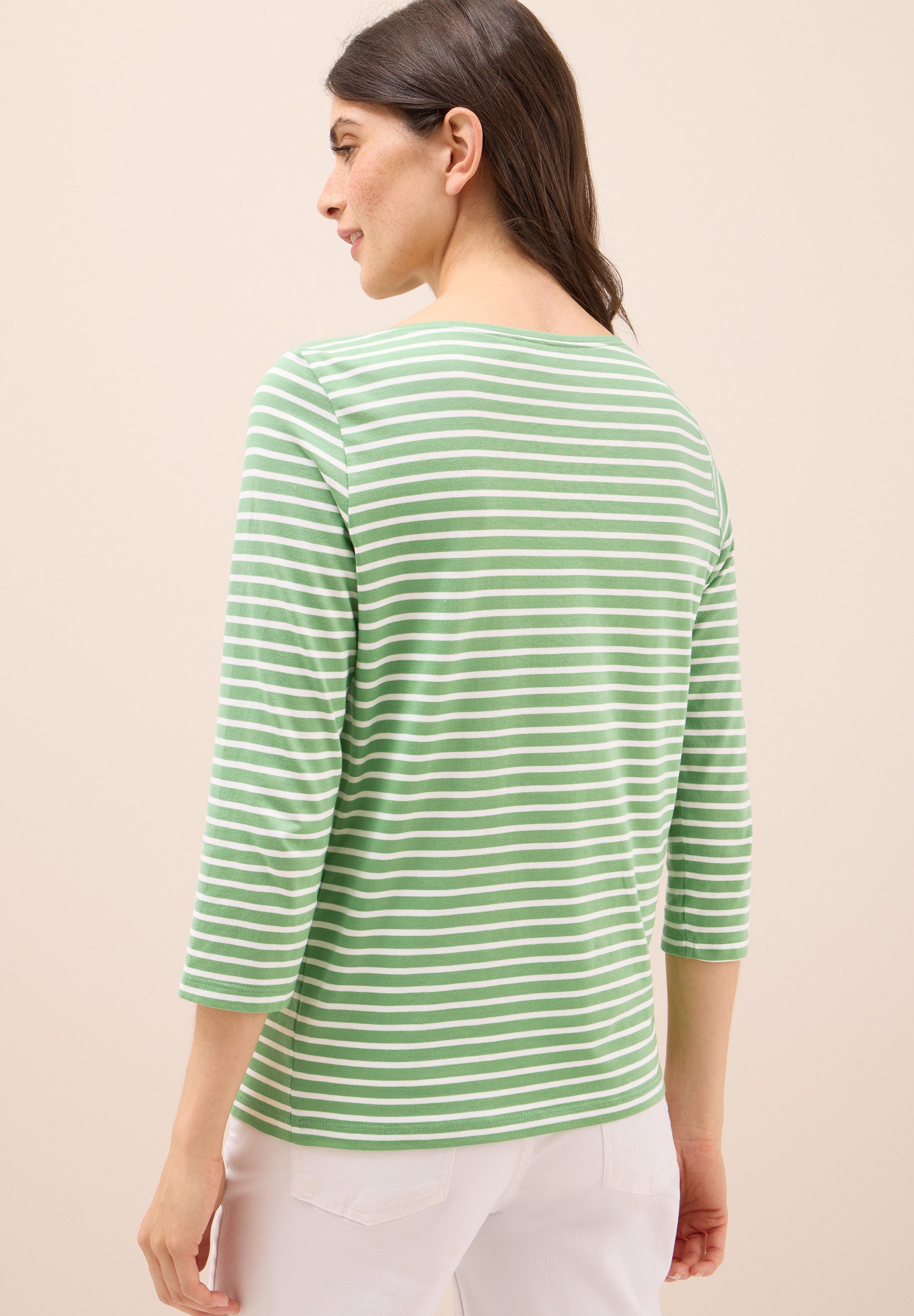 CECIL 3/4-Arm-Shirt mit Streifen Muster günstig online kaufen