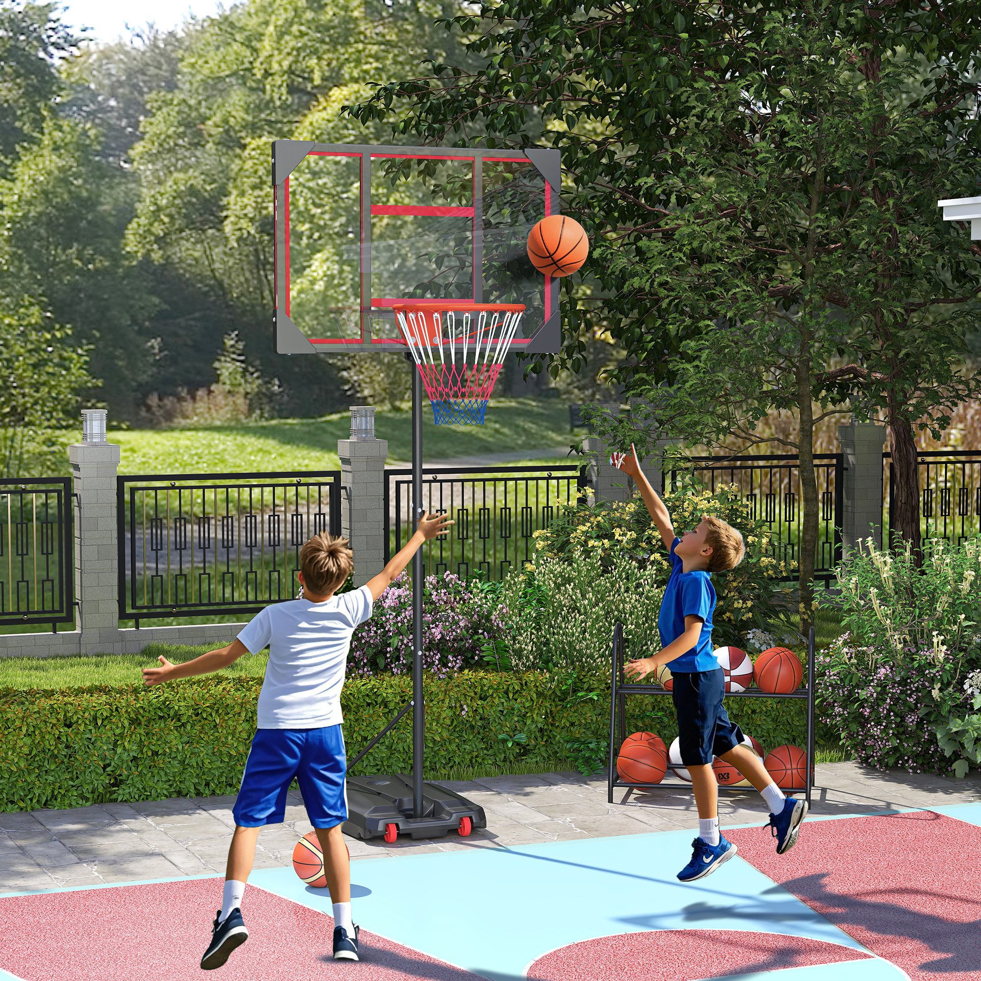 Basketballständer 210-260 cm Höhenverstellbar