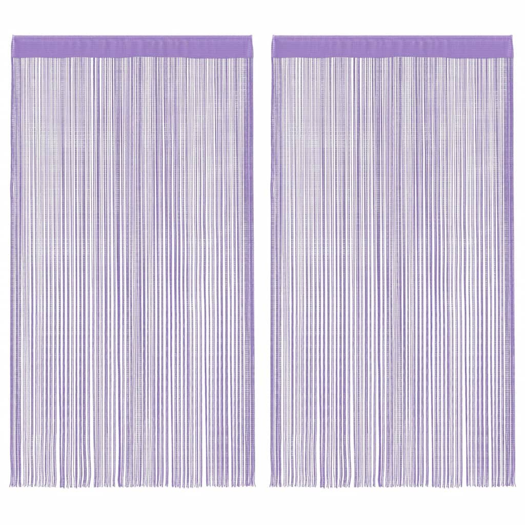 vidaXL Vorhang Fadenvorhänge 2 Stk. Lila 140x250 cm (2 St)