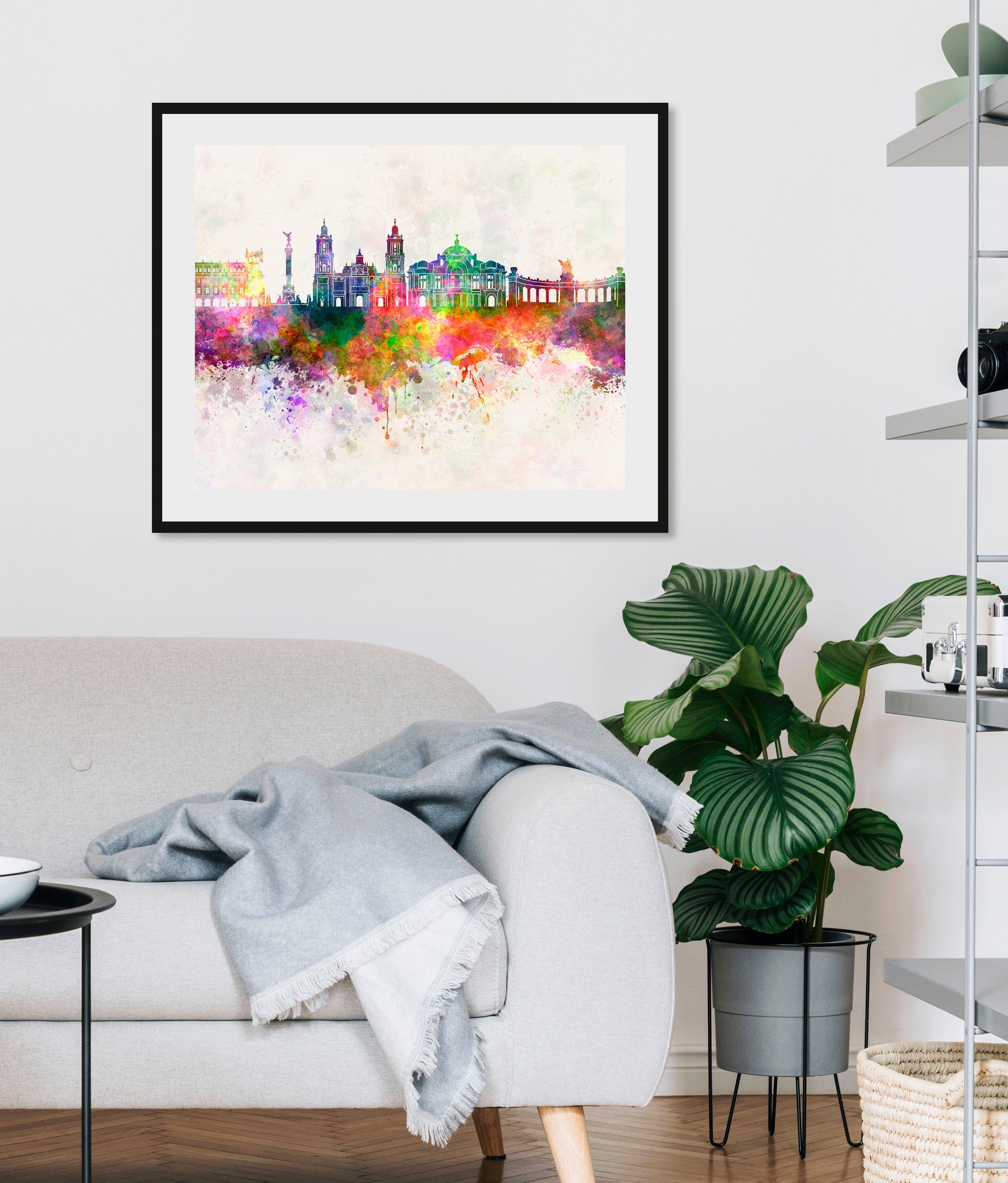 queence Bild Skyline (1 St) Color Städte Splash