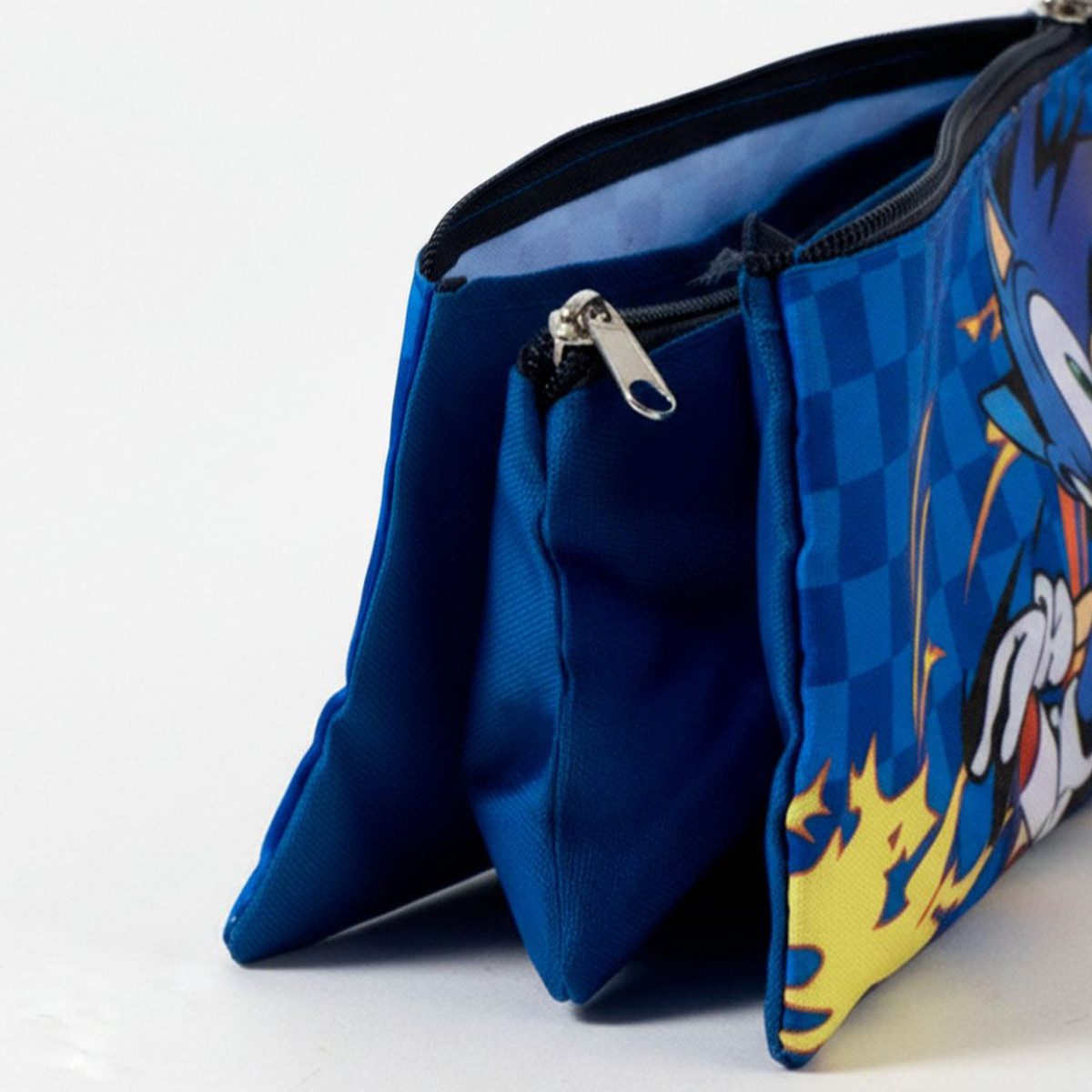 Sonic The Hedgehog Federmäppchen Federtasche mit 3 Fächern für Stifte und Schulbedarf