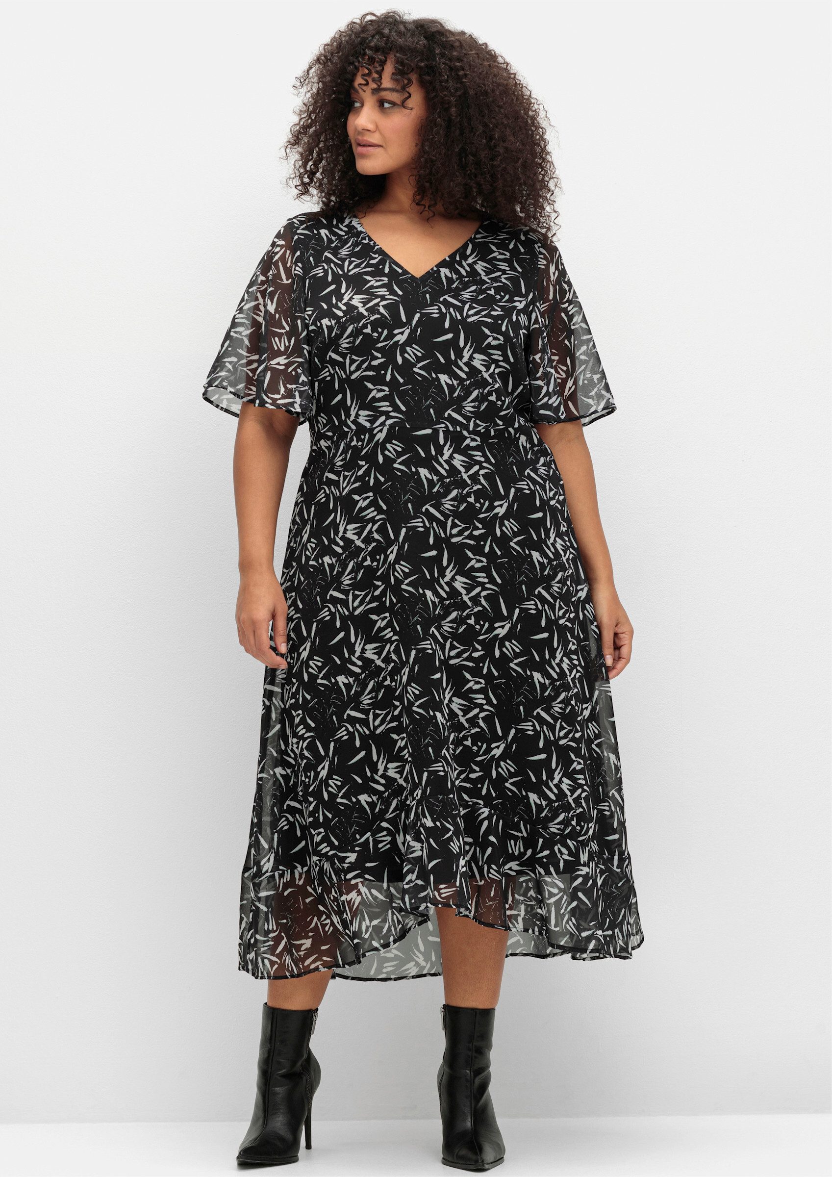 Sheego Etuikleid Chiffonkleid günstig online kaufen