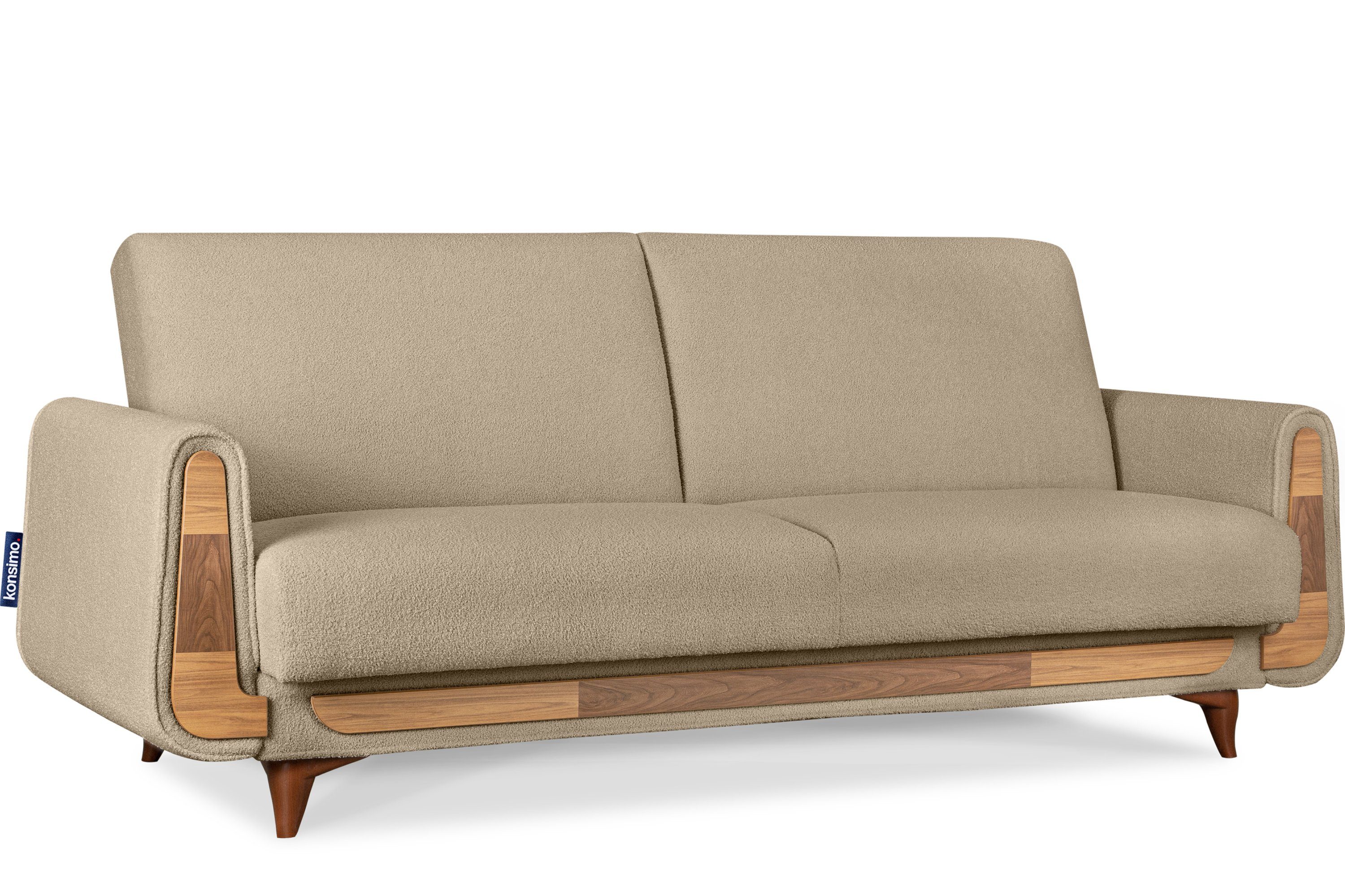KONSIMO® 3-Sitzer GUSTAVO Sofa 3-Personen, Modern, mit Schlaffunktion, Bettkasten, hergestellt in der EU