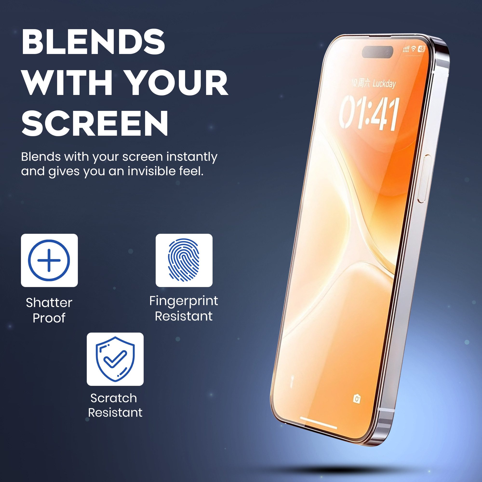 MAQETARA Products Displayschutzglas 4x Schutzglas-Displayschutz für iPhone 15/16 Pro & 15Pro für iPhone 16/15/15 Pro (6,1), Packung, 4 Stück, 9H, kristallklar, Anti-Fingerabdruck, kratzfest & stoßfest