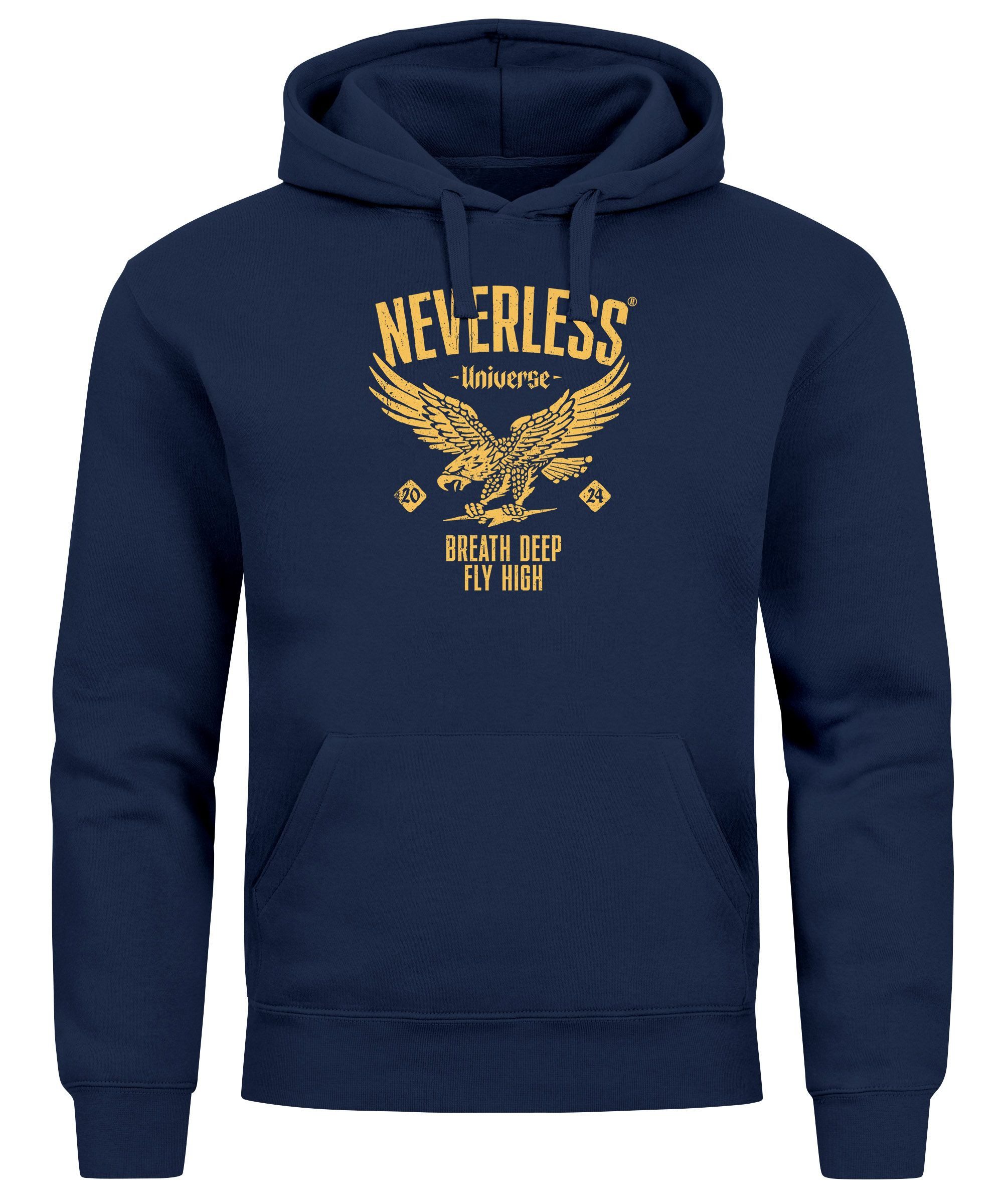 Hoodie Hoodie Herren Adler Eagle Print Retro Aufdruck Vintage Design