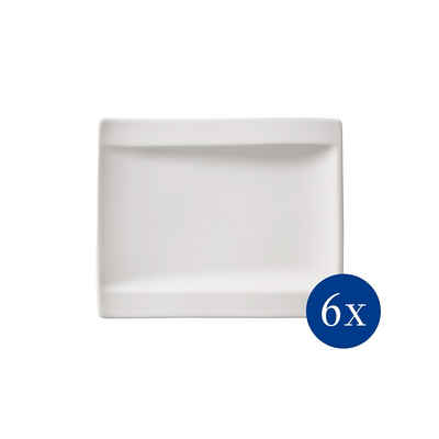 Villeroy & Boch Хлебная тарелка NewWave Хлебная тарелка, 18x15 cm, 6 Stück, weiß, (6 St)