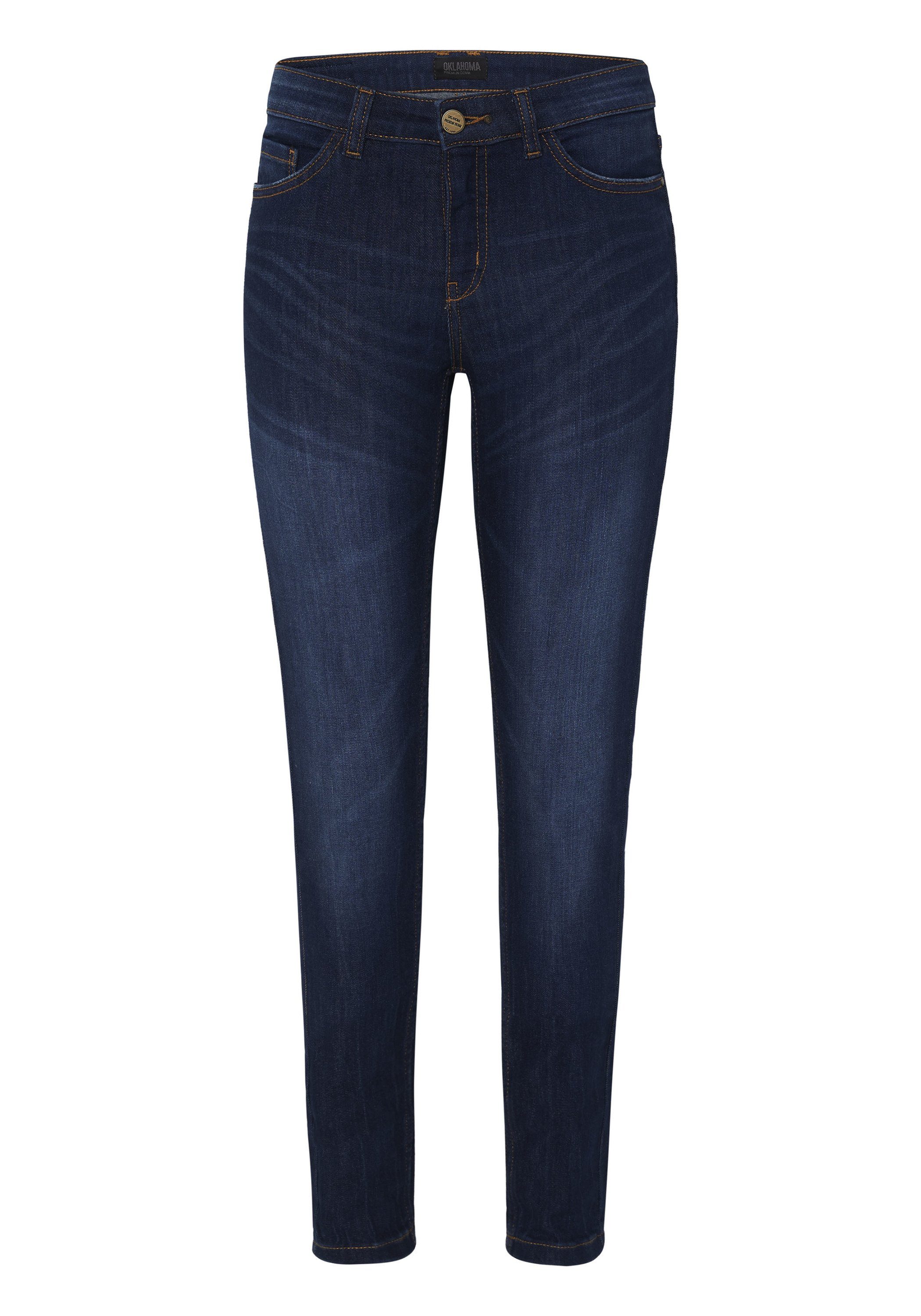 OKLAHOMA PREMIUM DENIM Straight-Jeans aus stretchigem Material-Mix (1-tlg)