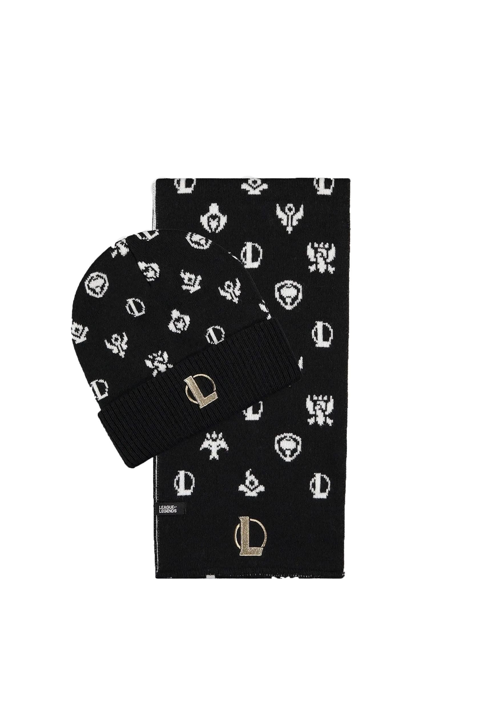 DIFUZED Schal League of Legends Beanie & Schal Set Logos, (1-St), Offiziell lizenziertes Set