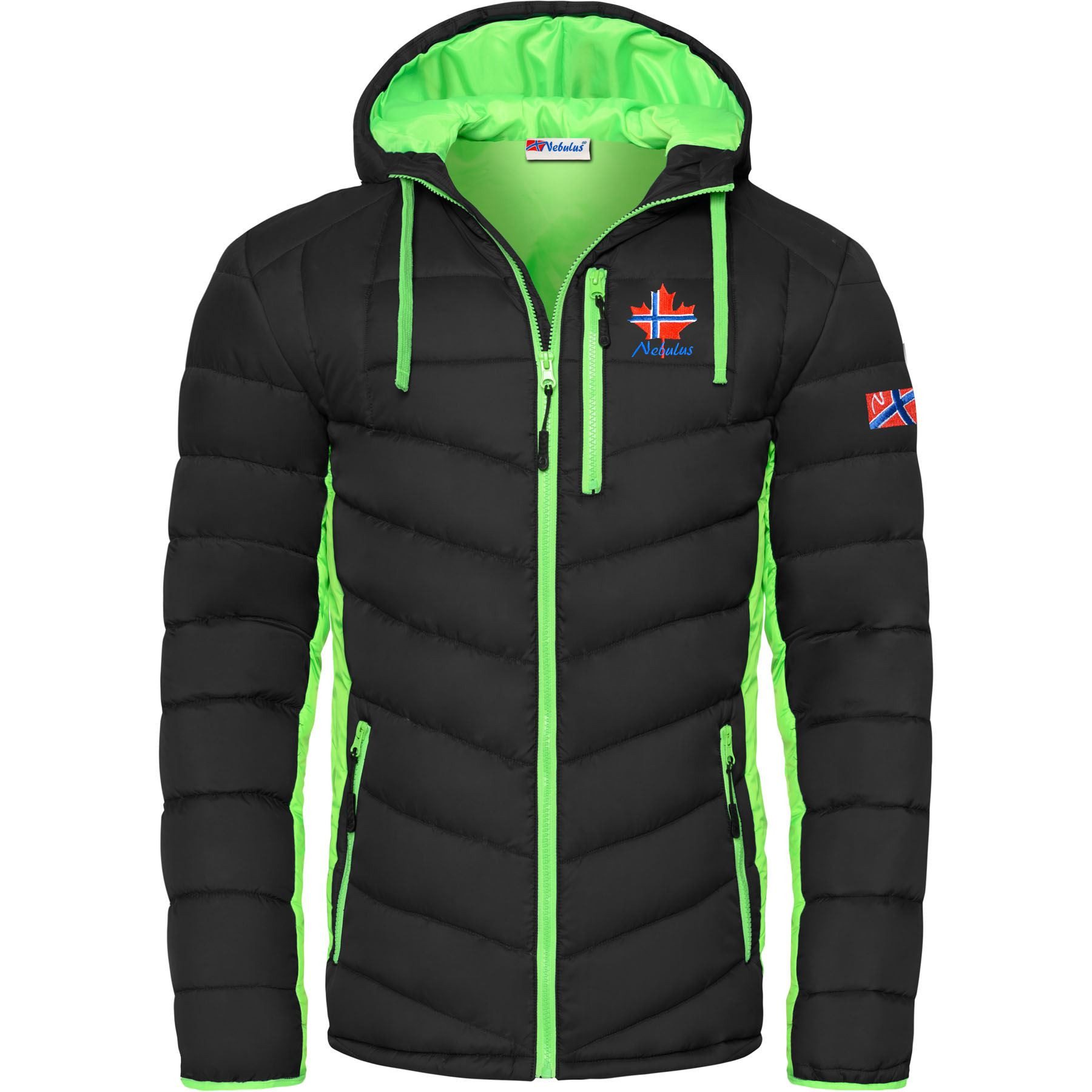 Winterjacke MERIK, P5151 - Herren, schwarz-lime, M