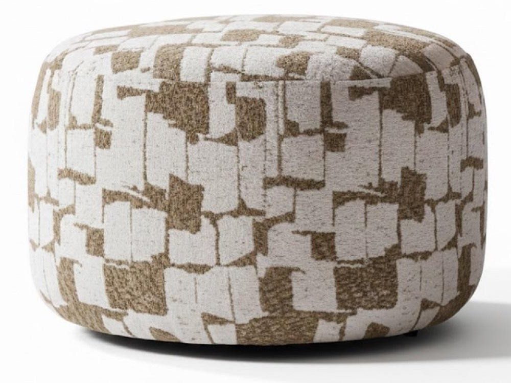 Xlmoebel Fußhocker Moderner Fußhocker in Beige mit weichem Sitzkissen aus Textil (1 St), Made in Europa
