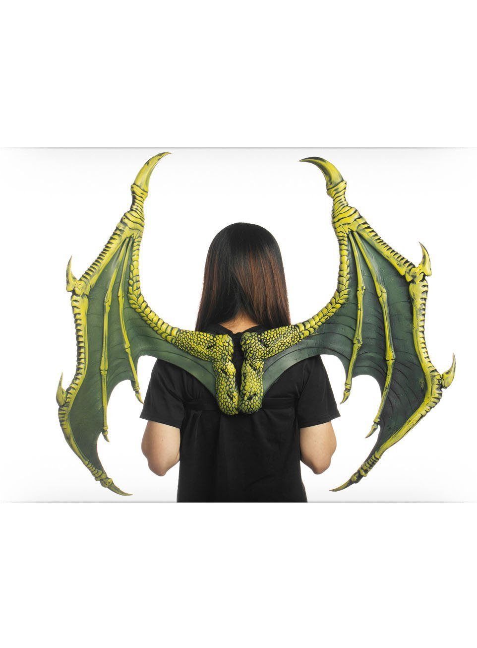 Metamorph Kostüm-Flügel Drachenflügel, Imposante grüne Flügel für zahlreiche Kostümideen