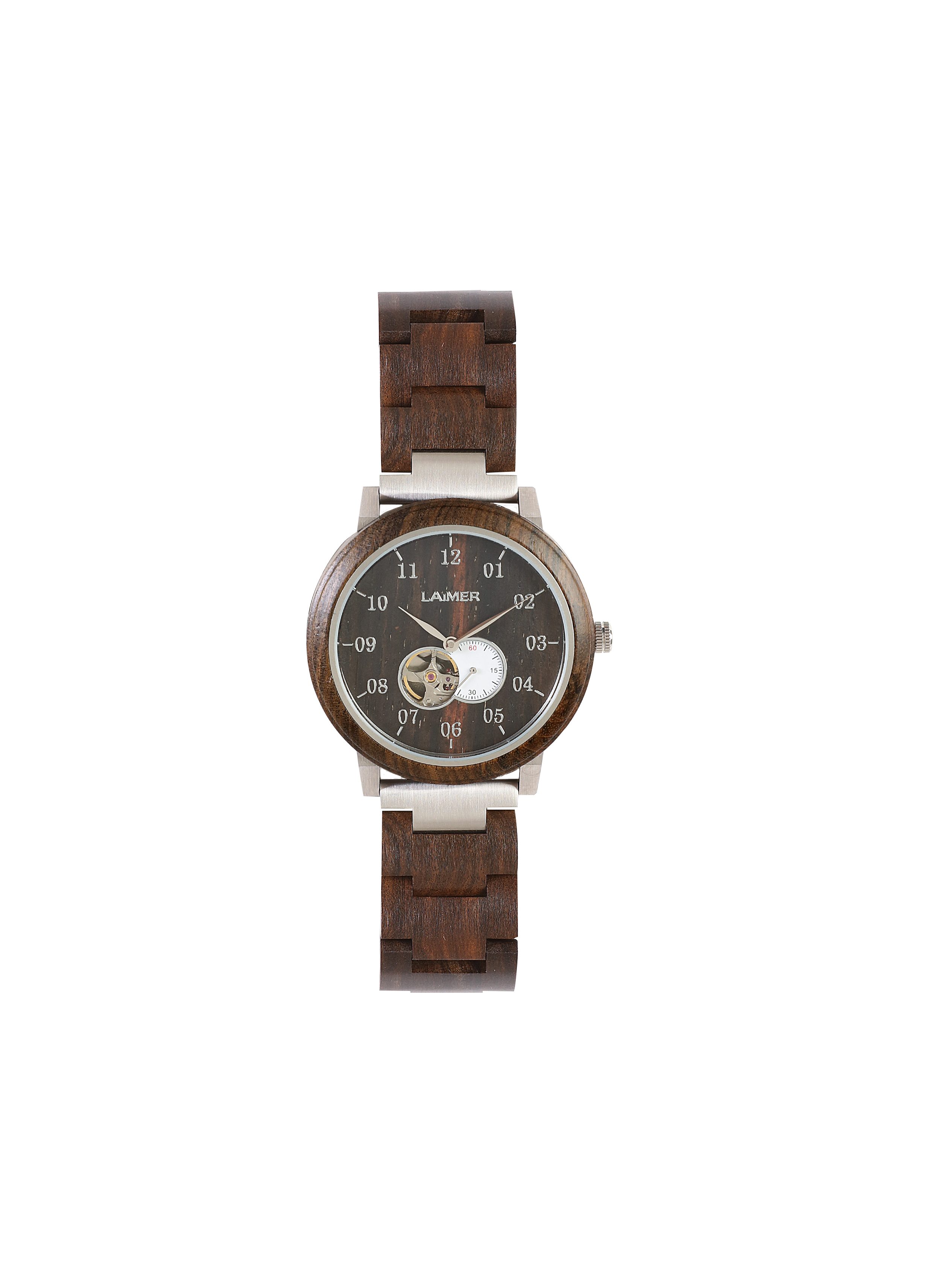 LAiMER Automatikuhr Herren Armbanduhr Robin Automatikuhr Sandelholz 0120