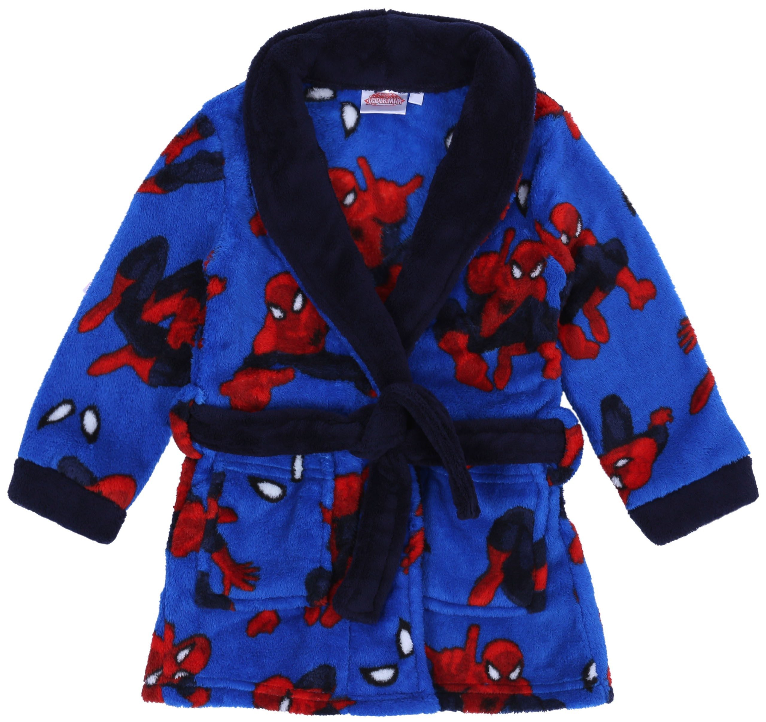 Sarcia.eu Kinderbademantel Blau-roter Bademantel Spiderman MARVEL 18-24 Monate