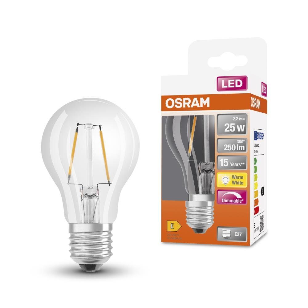 Osram LED-Leuchtmittel SUPERSTAR FILAMENT KLAR, E27