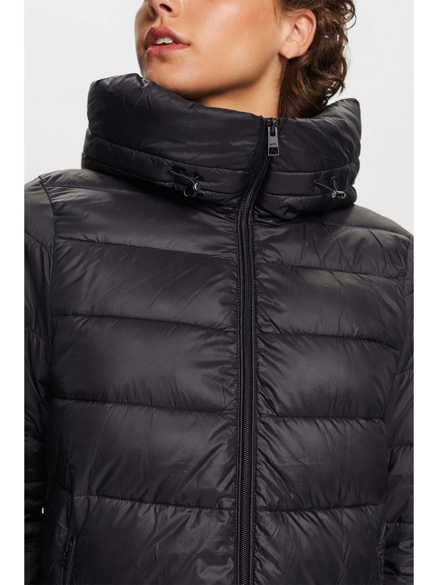 mit BLACK Kapuze Esprit Steppjacke Steppjacke