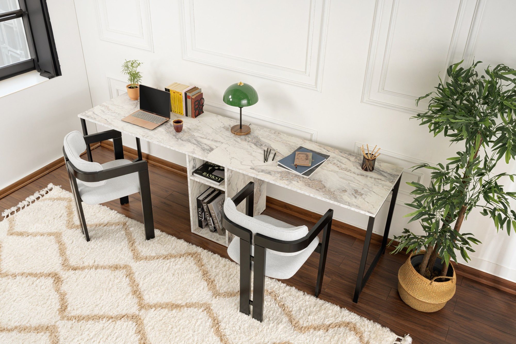 Skye Decor Doppelschreibtisch 100% MELAMINE COATED günstig online kaufen