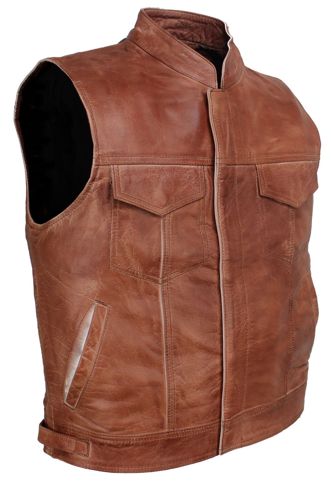 Alpha Speeds Lederweste Herren ANARCHY KLASSIKER Motorrad/Biker in Retro/Vi günstig online kaufen
