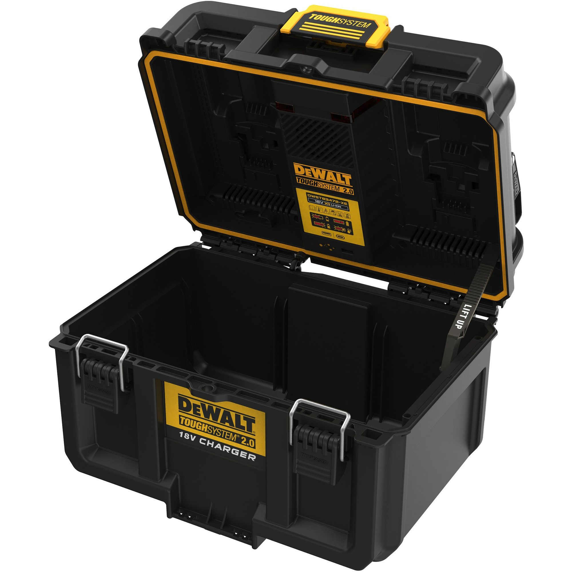 DeWalt DEWALT ToughSystem 2.0 Charger Box DWST83471, Werkzeug-Akku-Ladetechnik (Gleichzeitiges Laden von 2 18Volt XR / 54Volt FLEXVOLT Akkus)