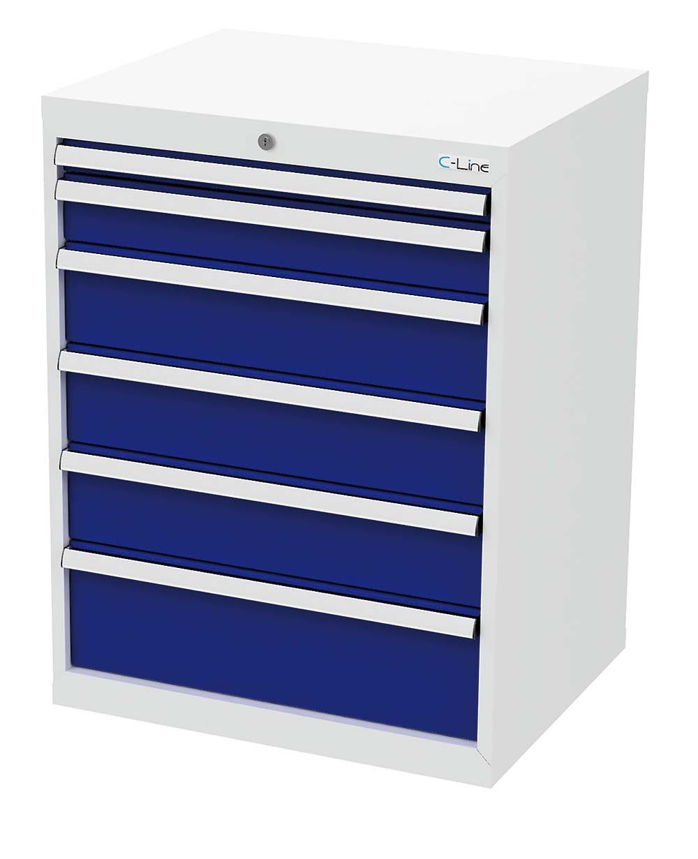 Simplaflex Werkzeugschrank Simplaflex Schubladenschrank, 6 Schubladen, BxTxH 700x575x920 mm