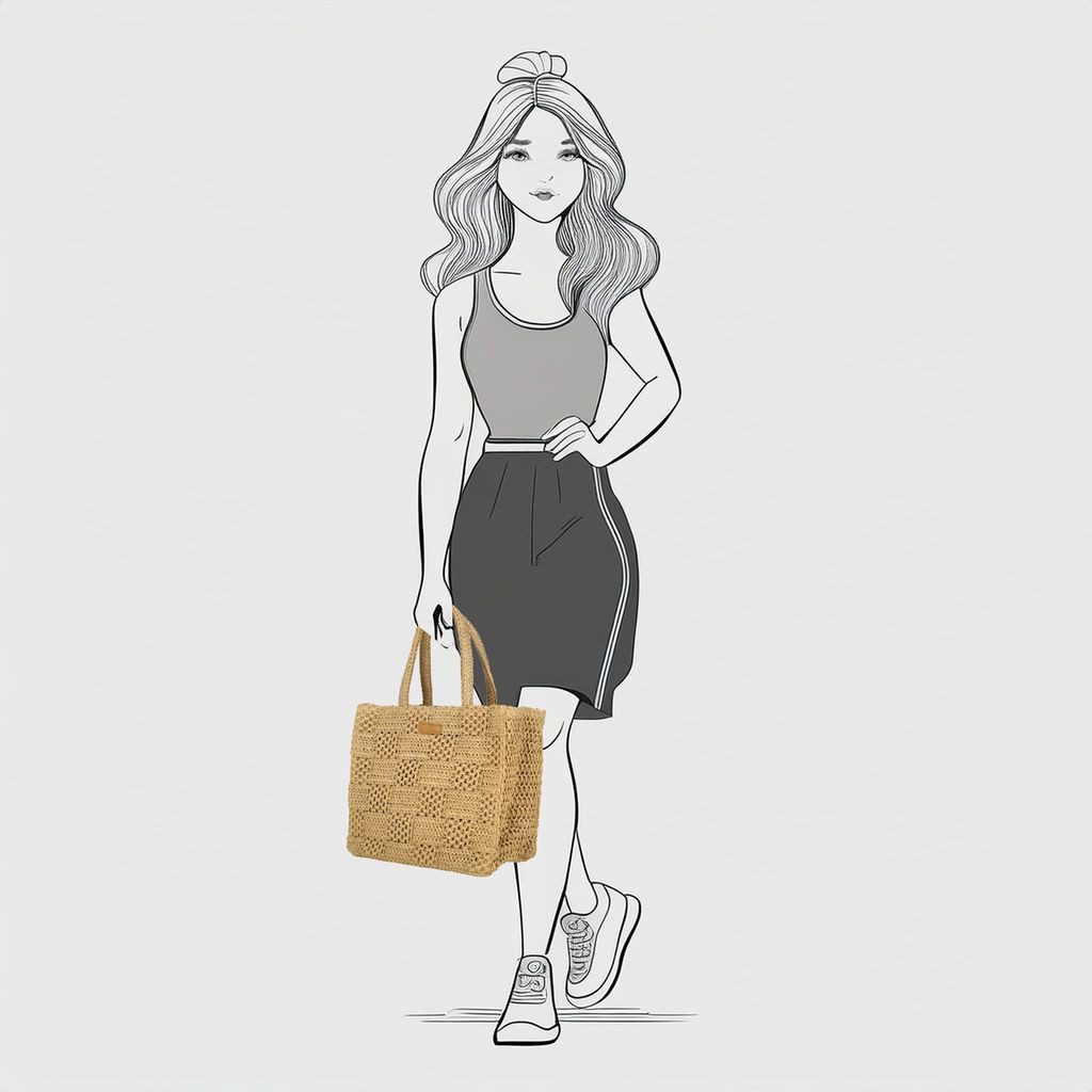 Enrico Benetti Strandtasche Badetasche klein Sommertasche Damen (mit Reißverschluss, leicht), Strohtasche, in schöner Bastoptik