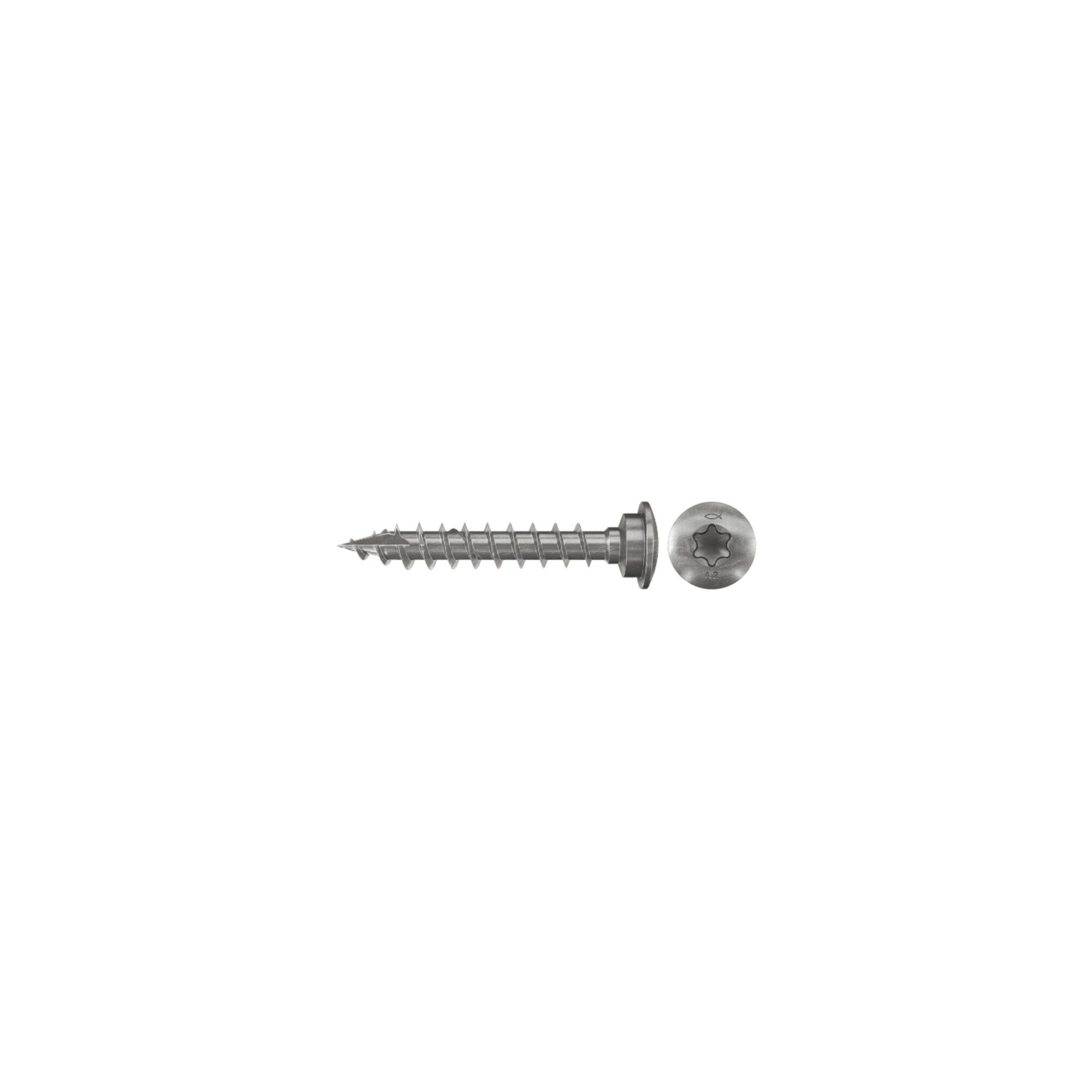 fischer Pfostenschuh fischer Pfostenschraube 7,0x50 Zentrierk. A2 VG TX 50 Stk