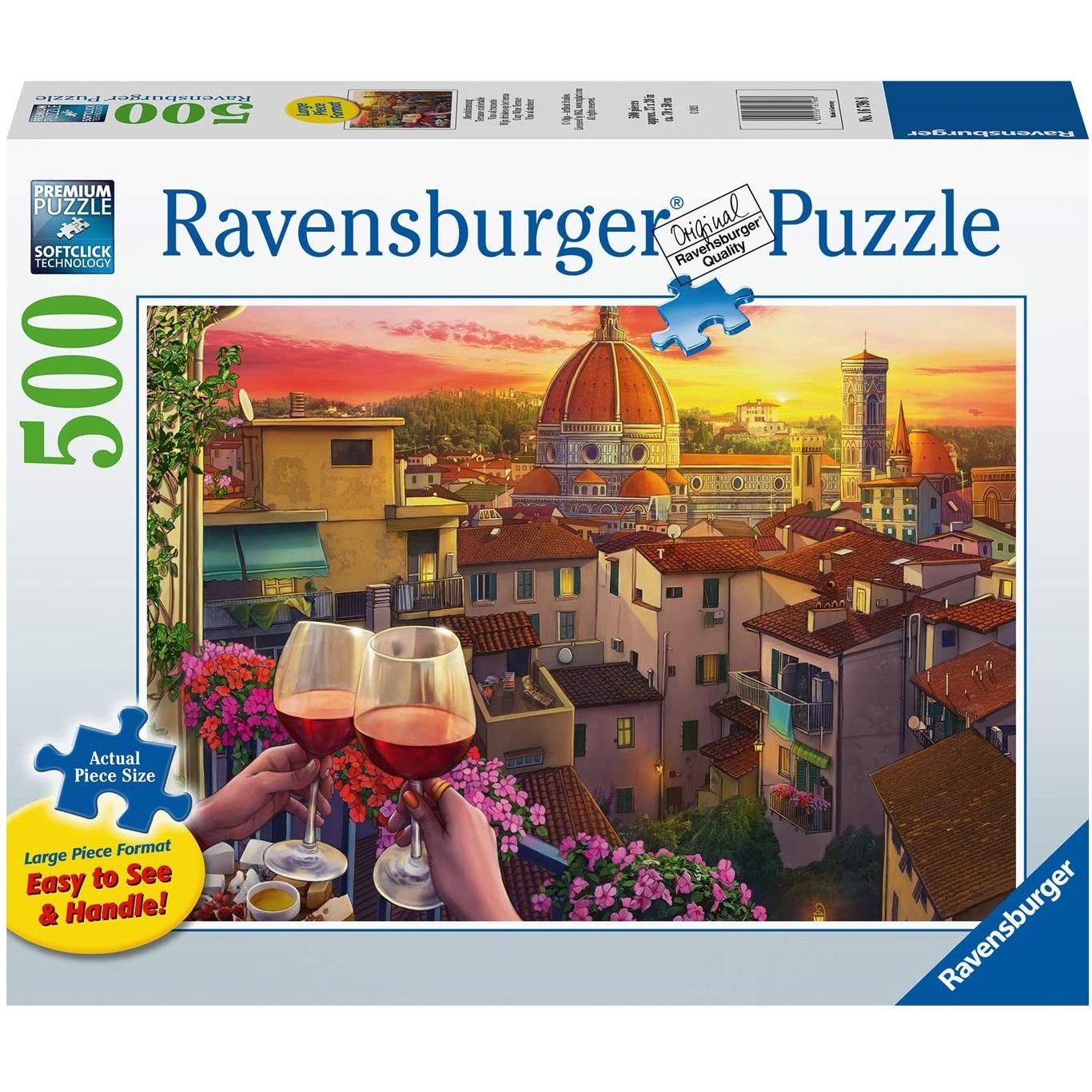 Ravensburger Puzzle Ravensburger - Abendstimmung über den Dächern, 500 Teile Puzzle, Extra, 500 Puzzleteile