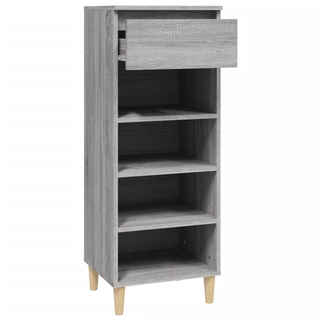 furnicato Schuhschrank Sonoma Grau 40x36x105 Holzwerkstoff cm