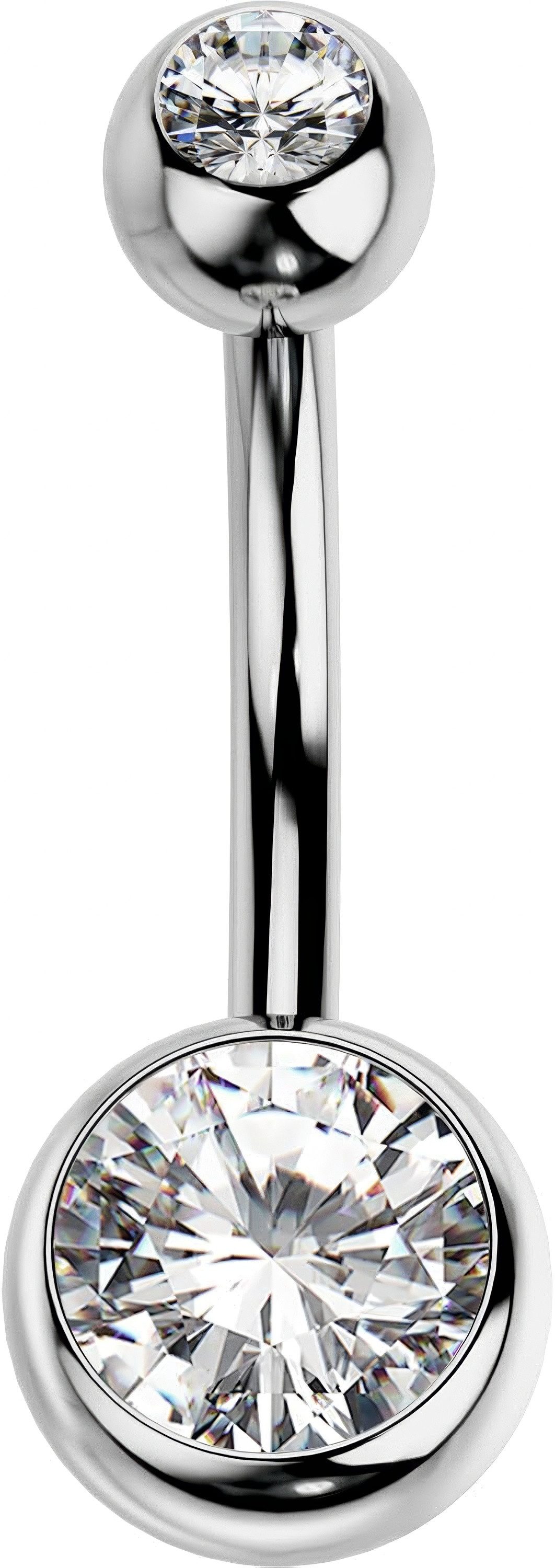 Jumpeak Bauchnabelpiercing-Set Damen-Bauchnabelpiercing,0.6CT d vs1 massives Gold-Bauchnabelpiercing, Diamant-Bauchnabelpiercing, ein einzigartiges Geschenk.labordiamant
