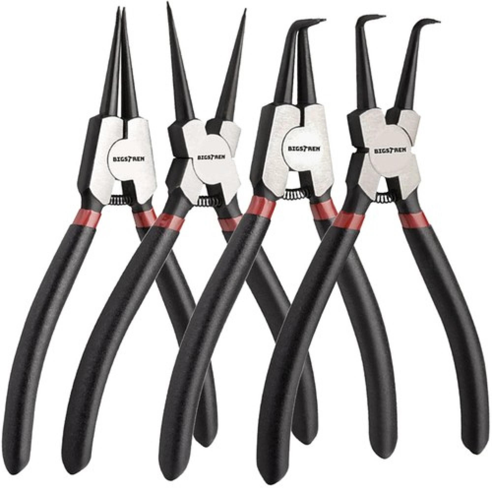 TSB Werk Sicherungsringzange 4x Sprengringzangen Sicherungsring Zange 4tlg Set, Sprengringzange, Seegeringzange