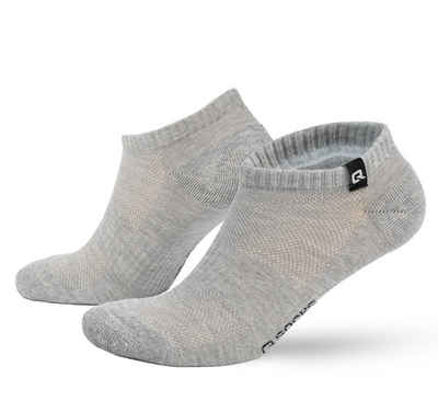 QSOCKS Sneakersocken Hochwertige Baumwolle gepolsterte Sohle und Zehen für Damen & Herren (Packung, 6 Paar) Qualität Socken